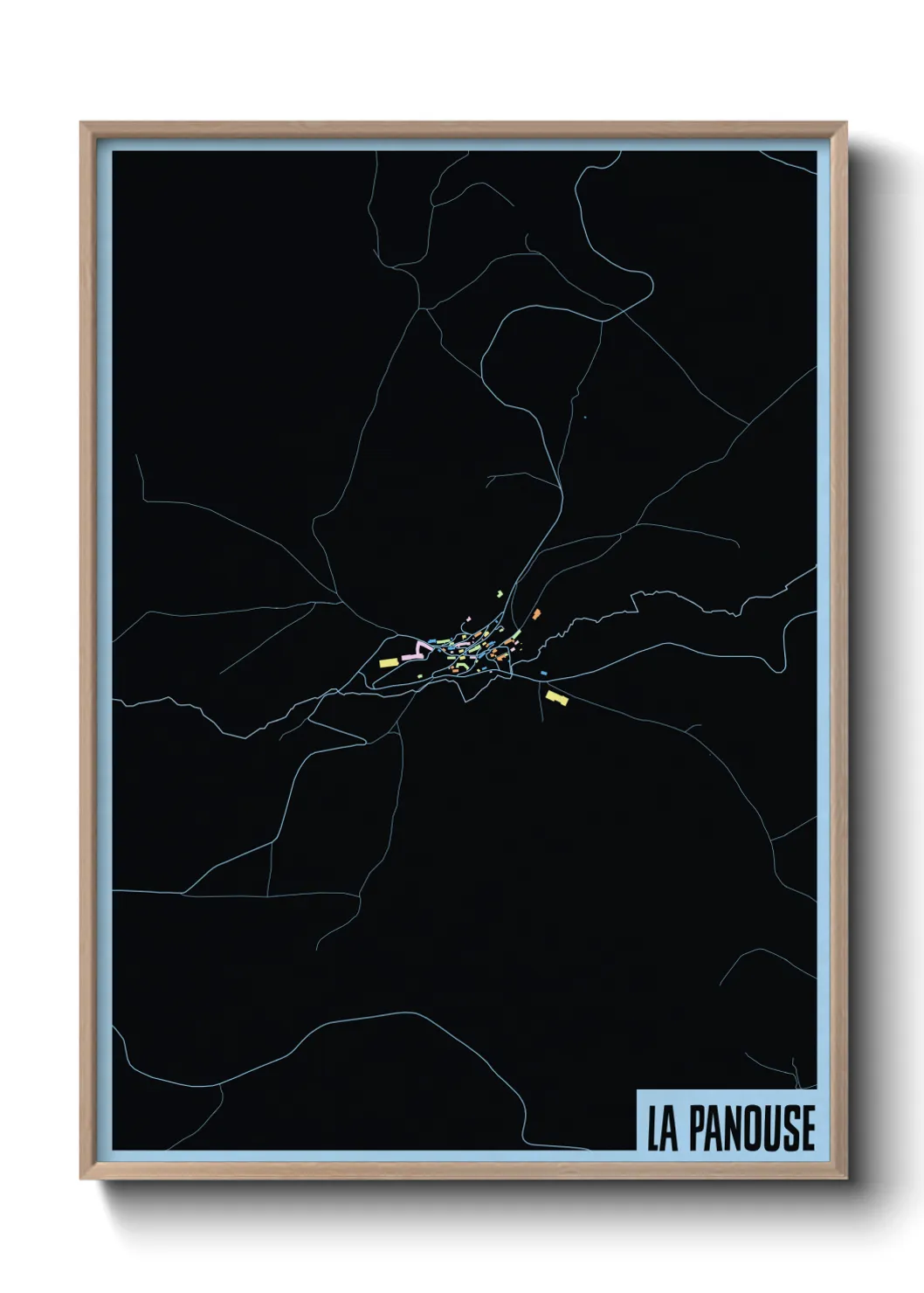 Une affiche de carte sur La Panouse