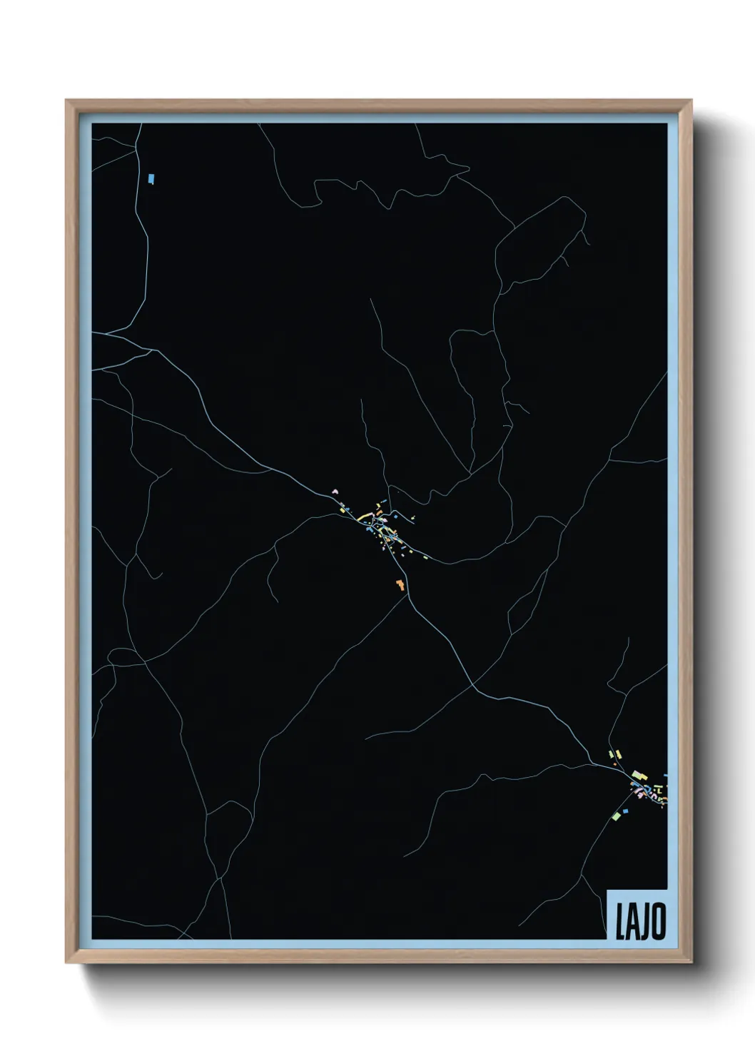 Une affiche de carte sur Lajo