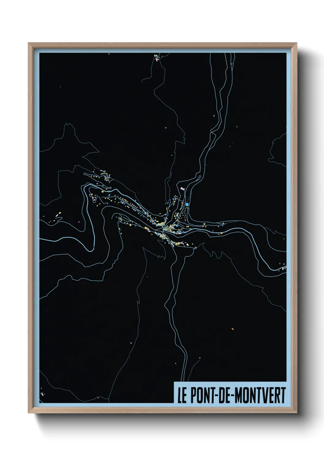 Une affiche de carte sur Le Pont-de-Montvert