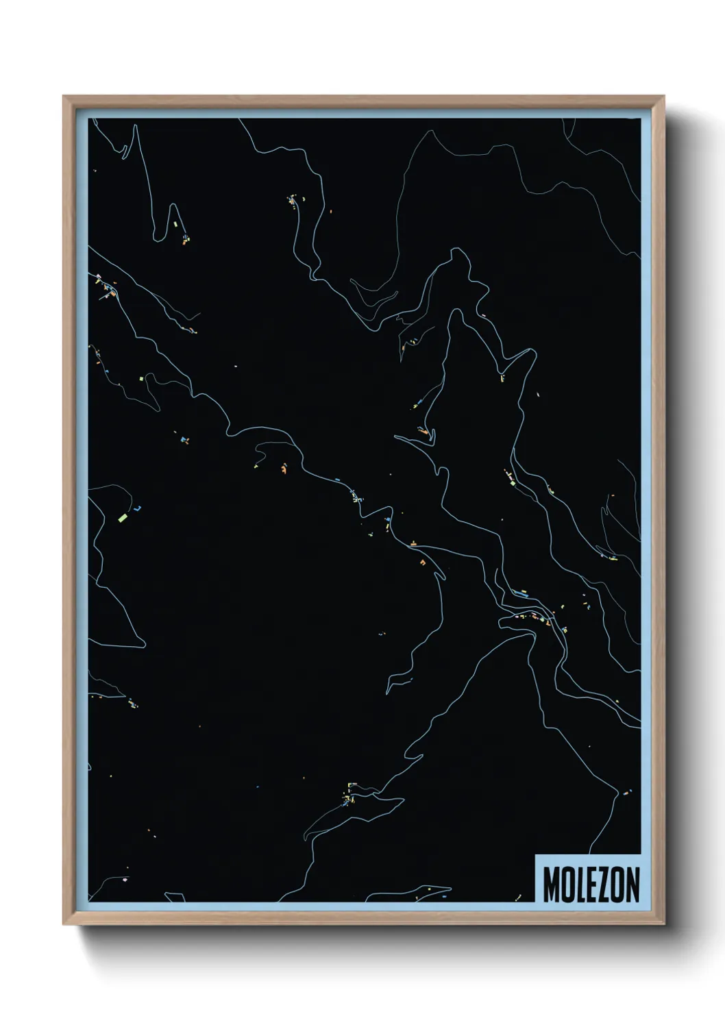 Une affiche de carte sur Molezon