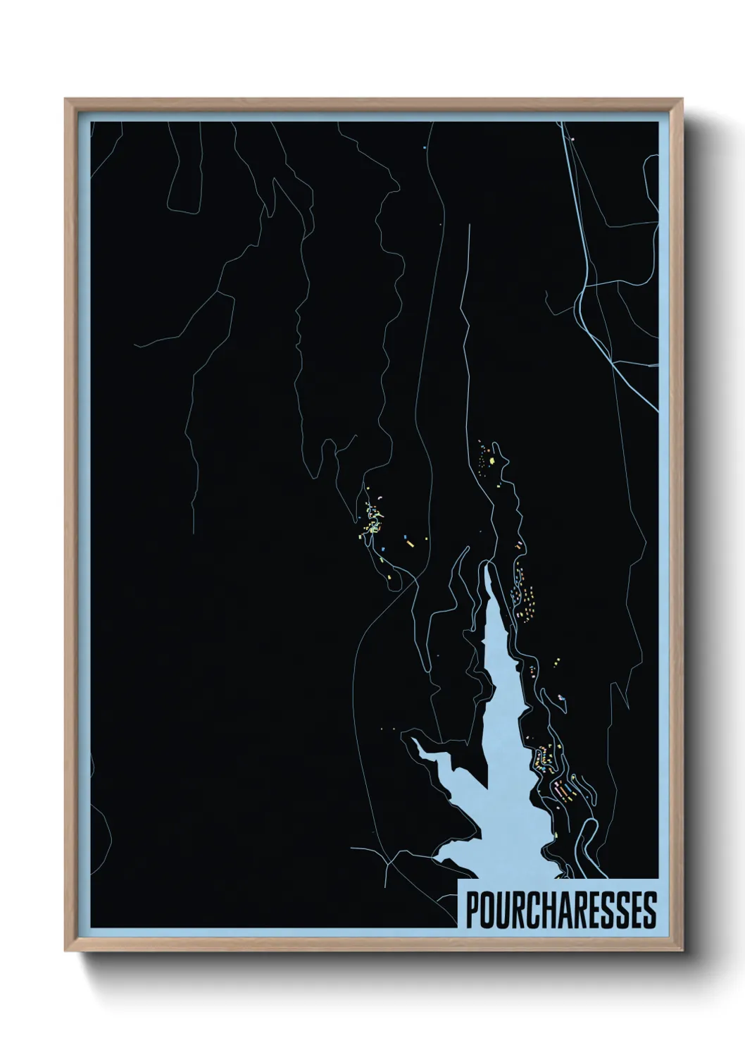 Une affiche de carte sur Pourcharesses