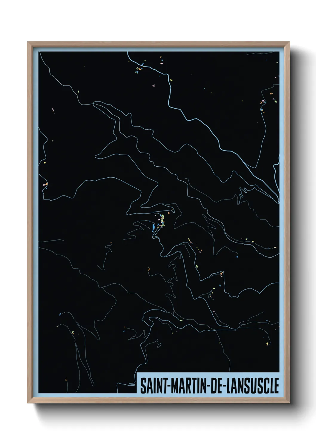 Un poster carteSaint-Martin-de-Lansuscle