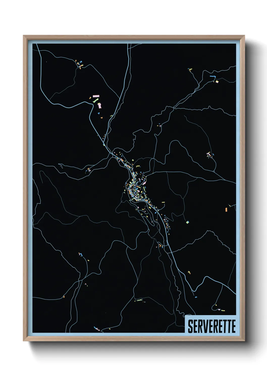 Une affiche de carte sur Serverette