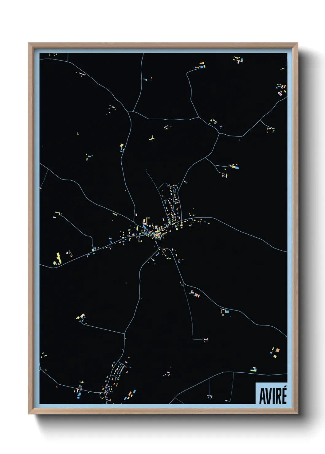 Une affiche de carte sur Aviré