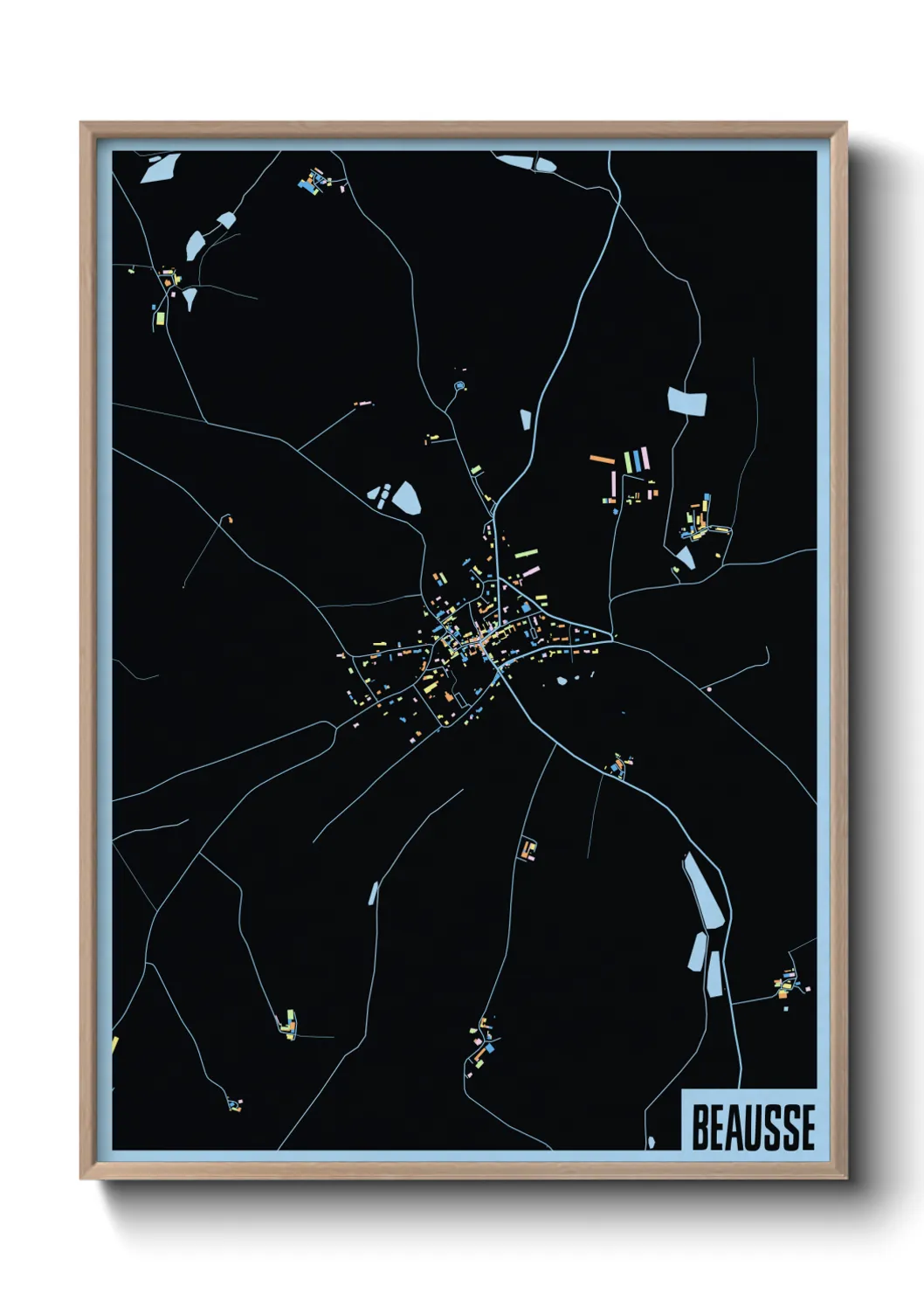 Une affiche de carte sur Beausse