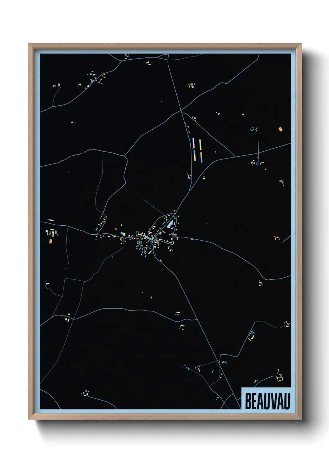 Une affiche de carte sur Beauvau