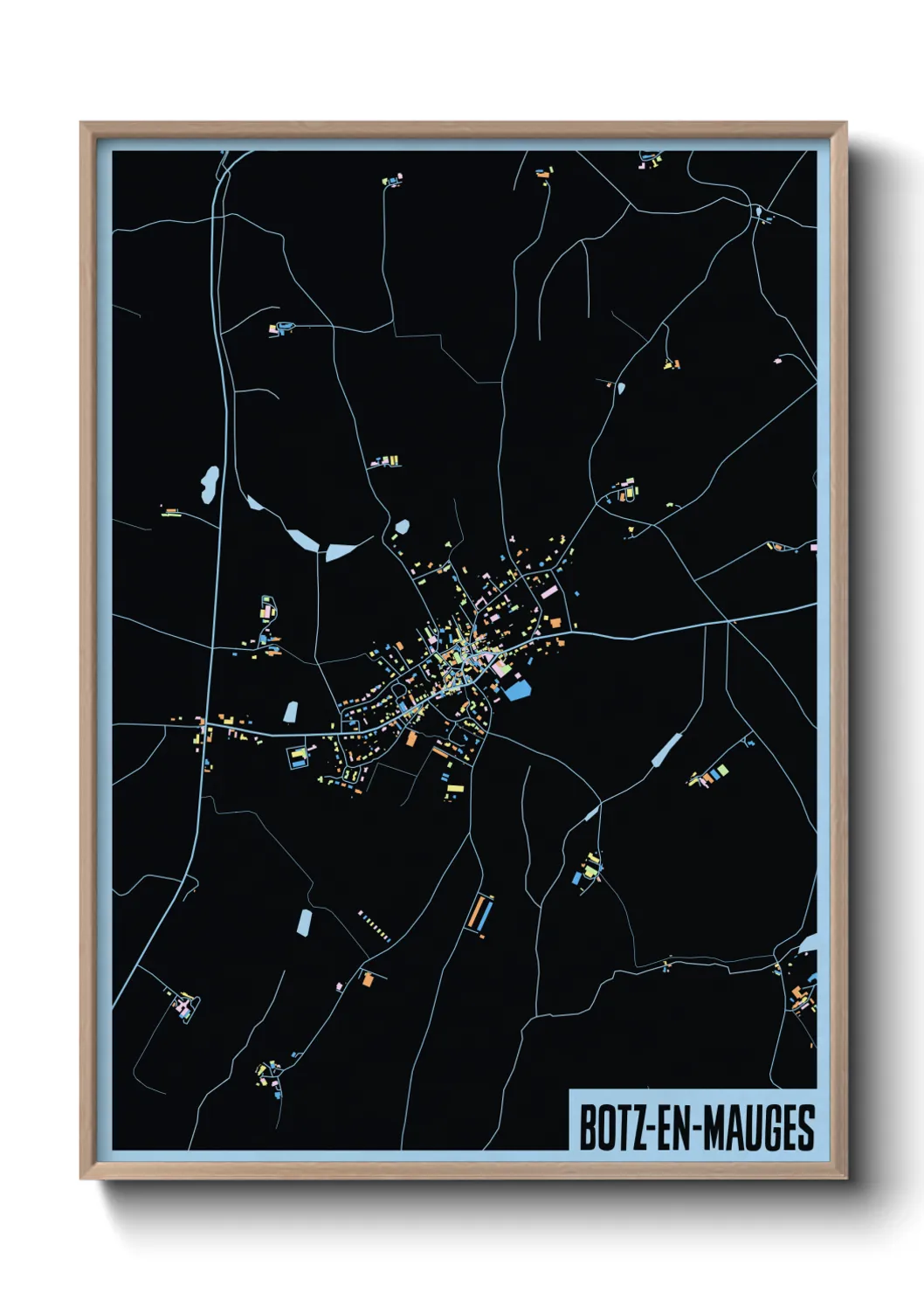 Une affiche de carte sur Botz-en-Mauges