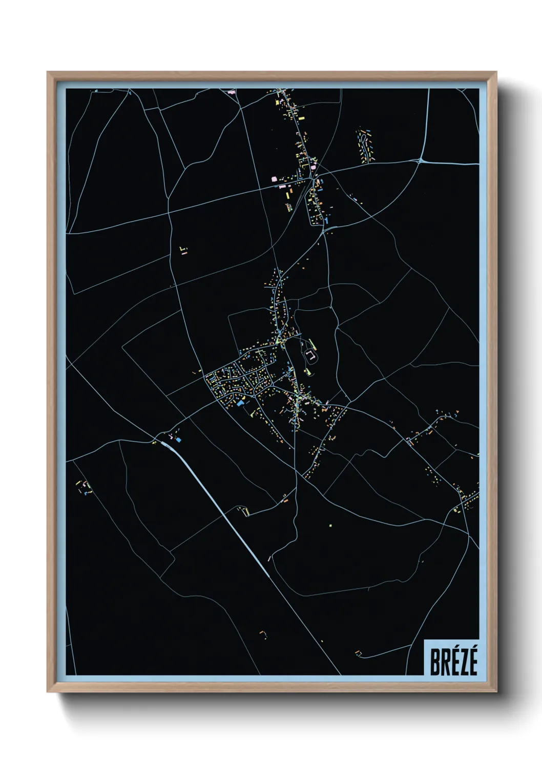 Une affiche de carte sur Brézé