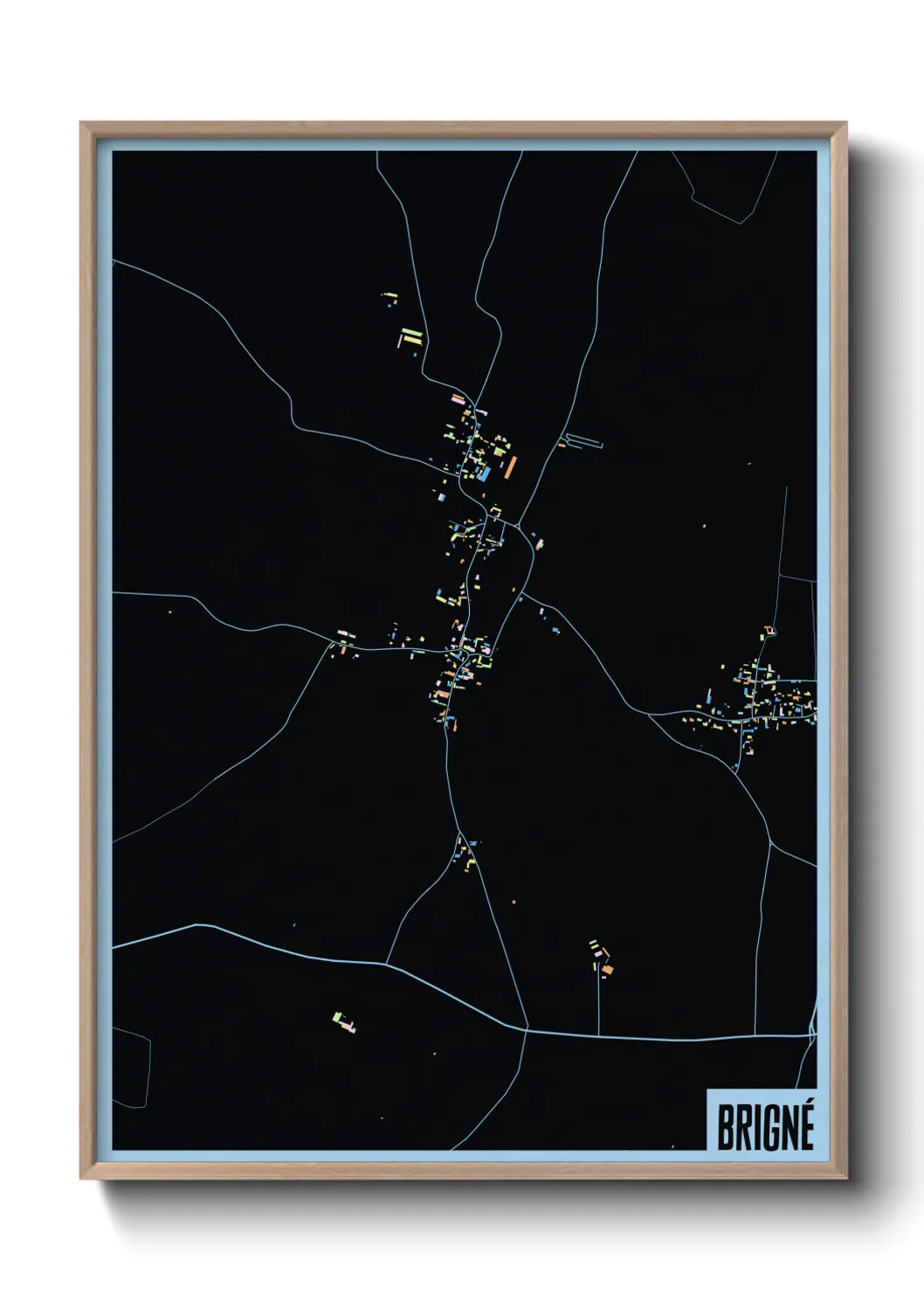 Une affiche de carte sur Brigné