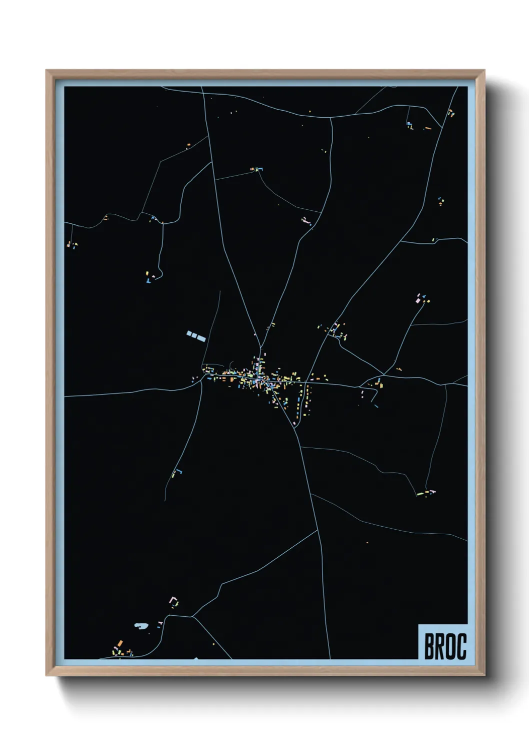 Une affiche de carte sur Broc