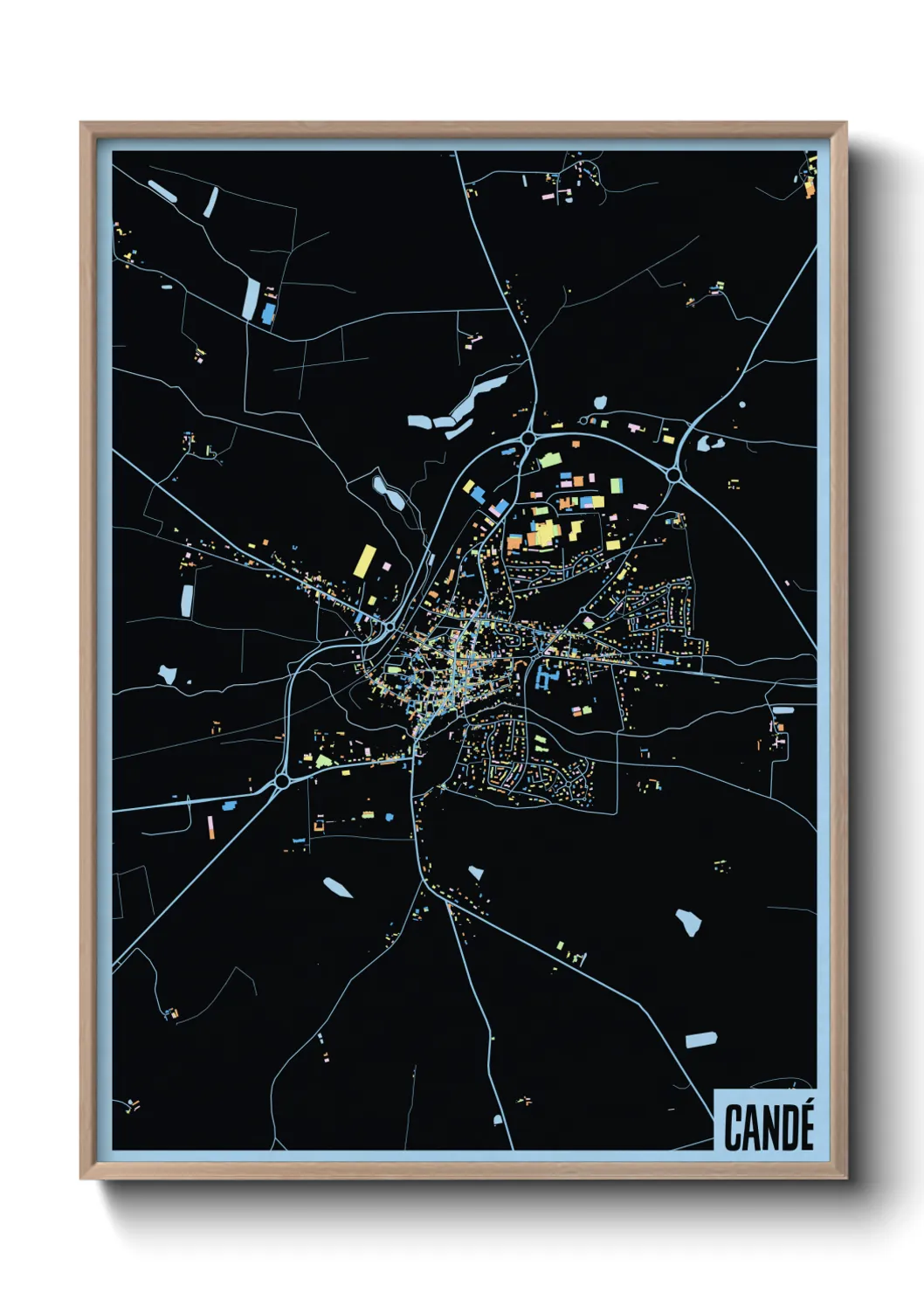 Une affiche de carte sur Candé