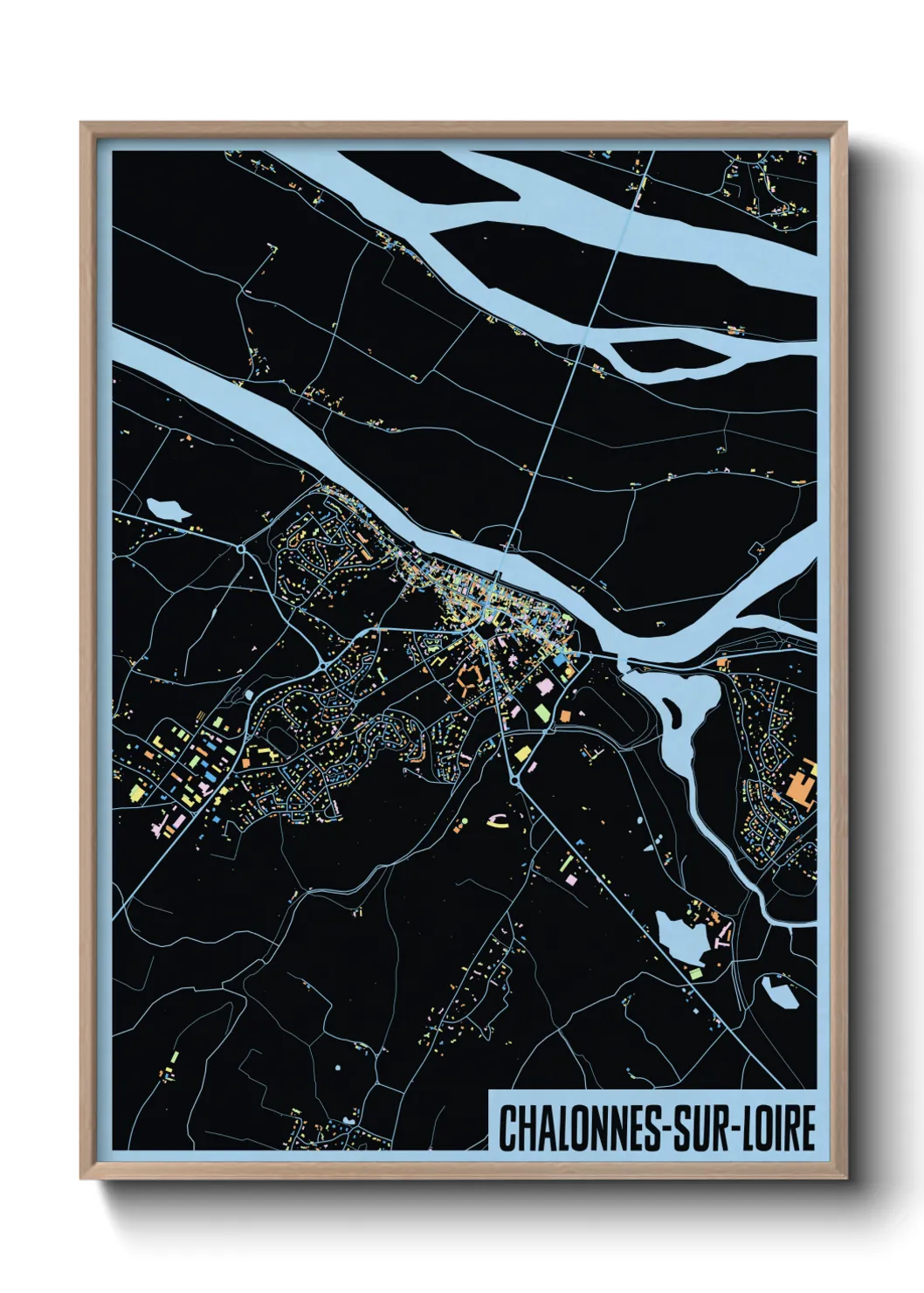 Un poster carteChalonnes-sur-Loire