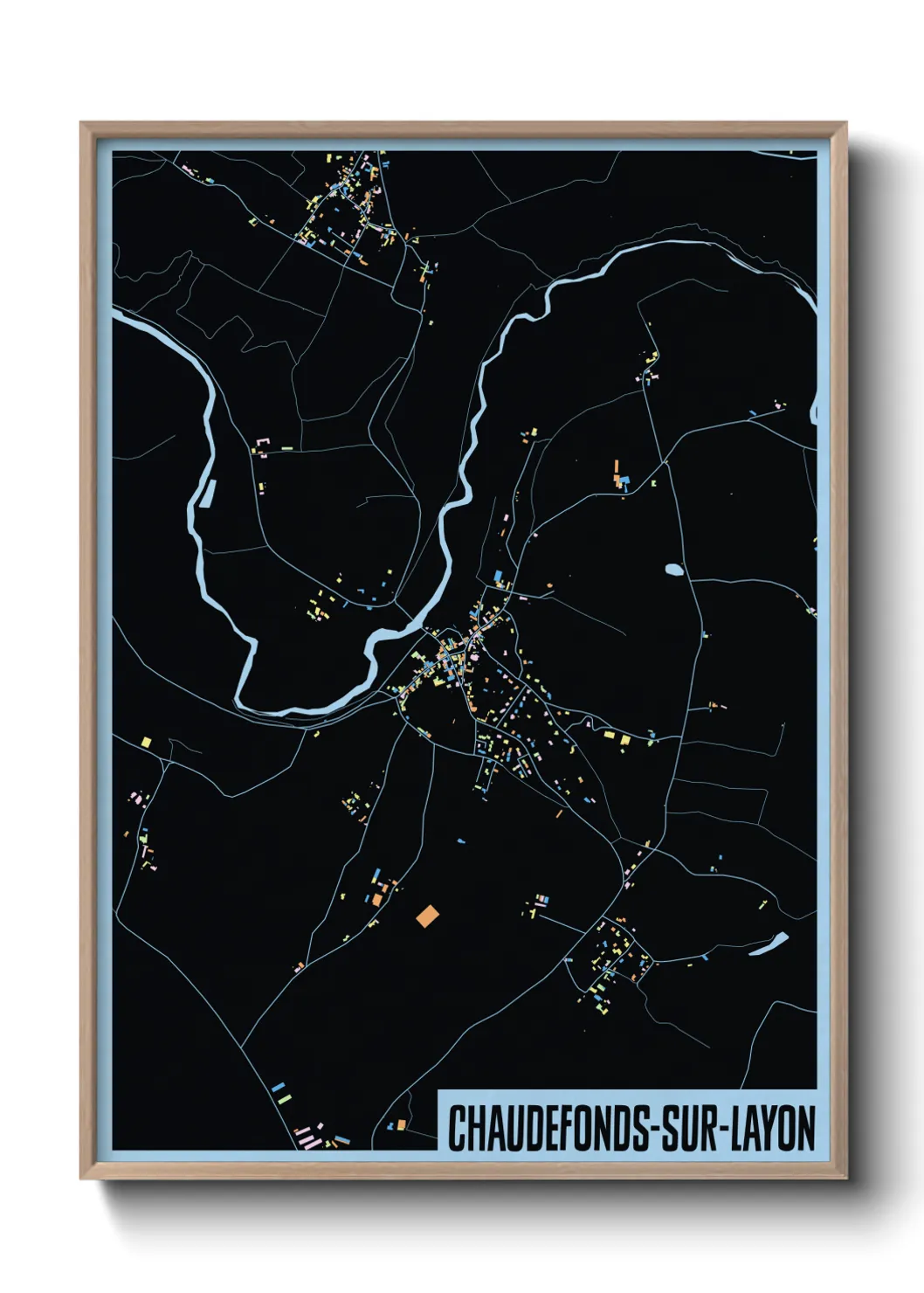 Une affiche de carte sur Chaudefonds-sur-Layon