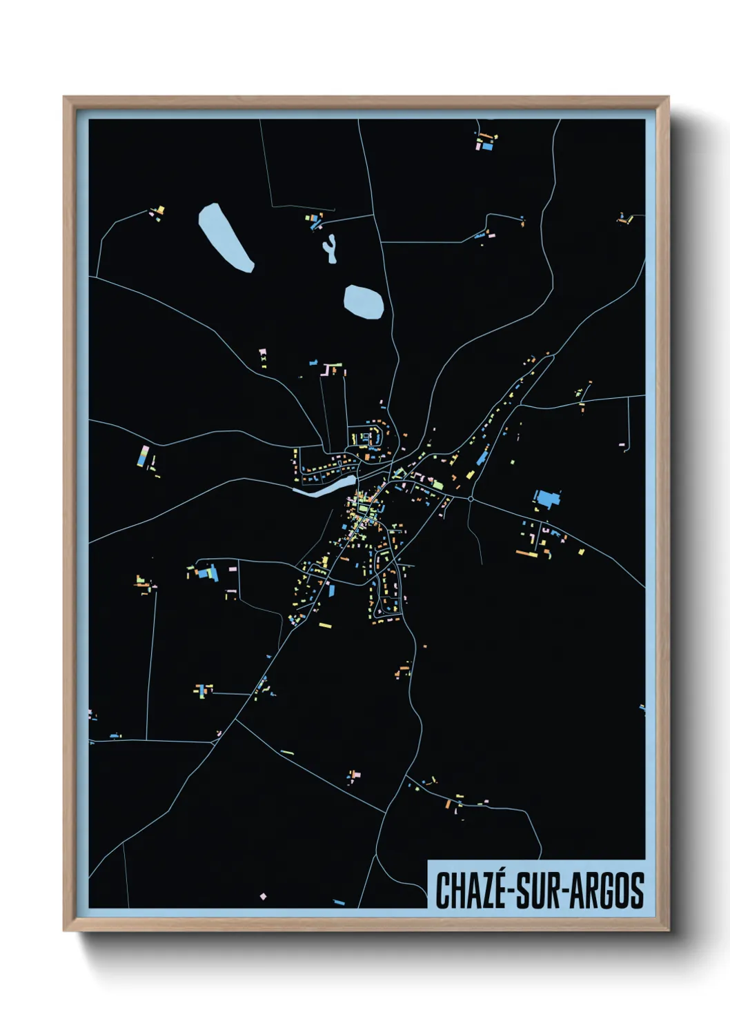 Un poster carteChazé-sur-Argos