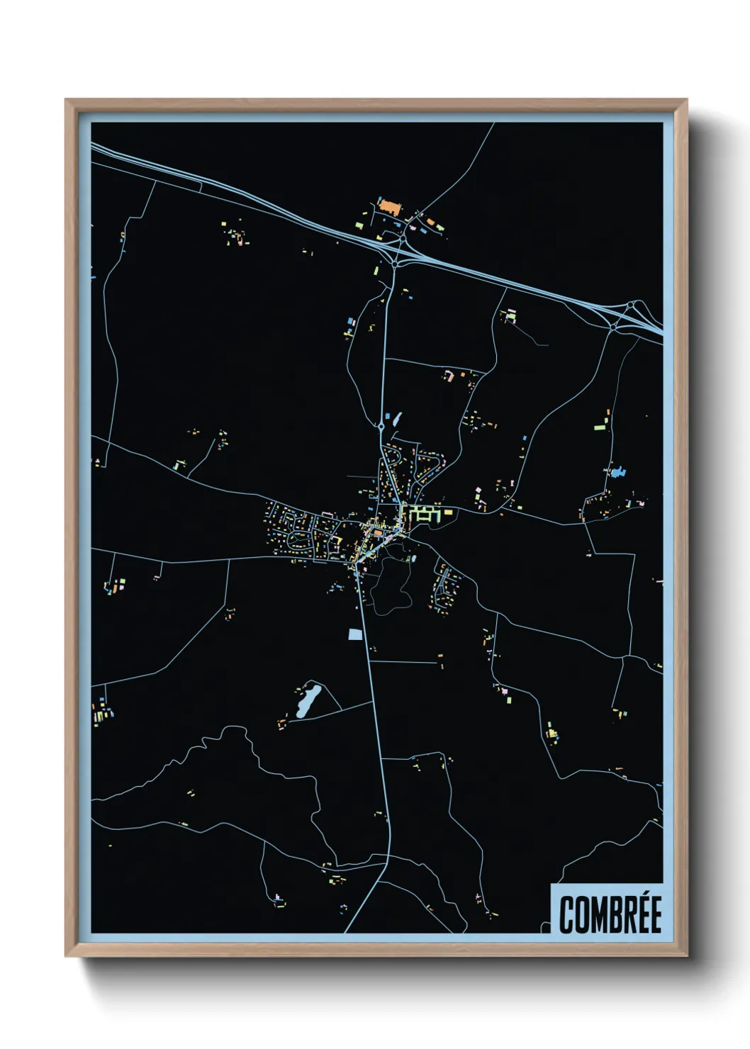 Une affiche de carte sur Combrée