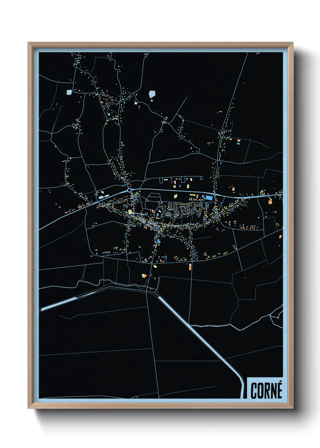 Une affiche de carte sur Corné