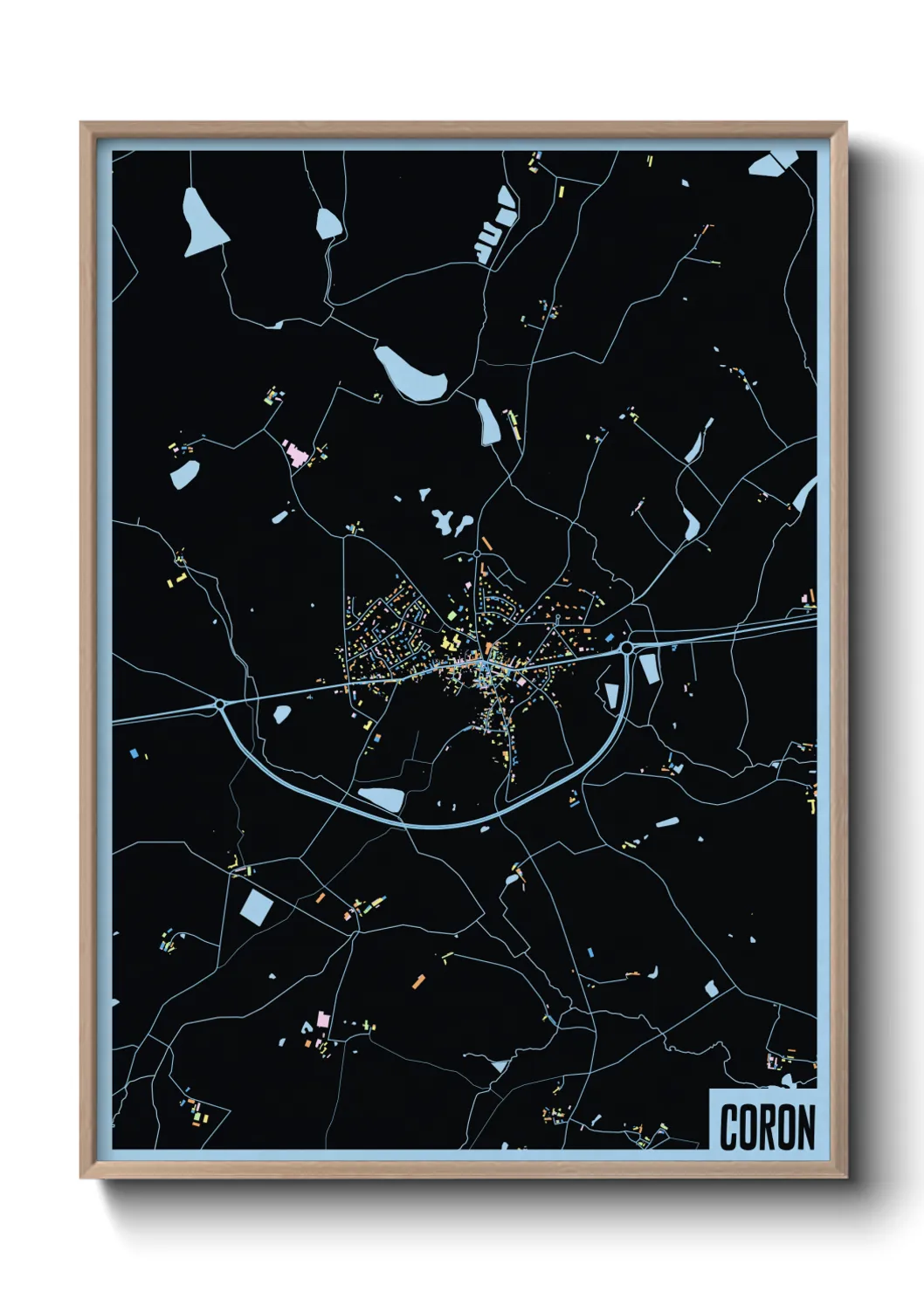 Une affiche de carte sur Coron