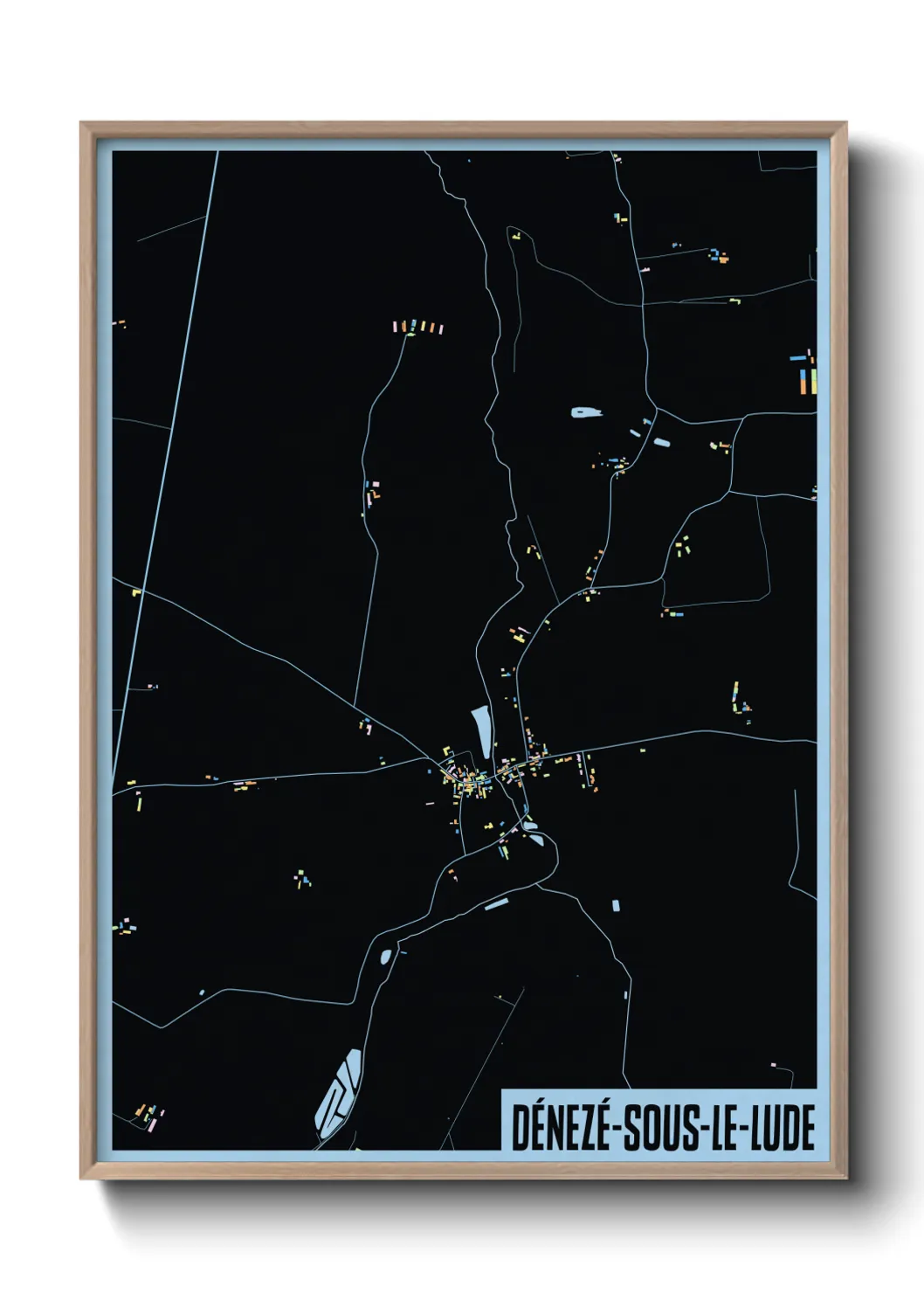 Un poster carteDénezé-sous-le-Lude