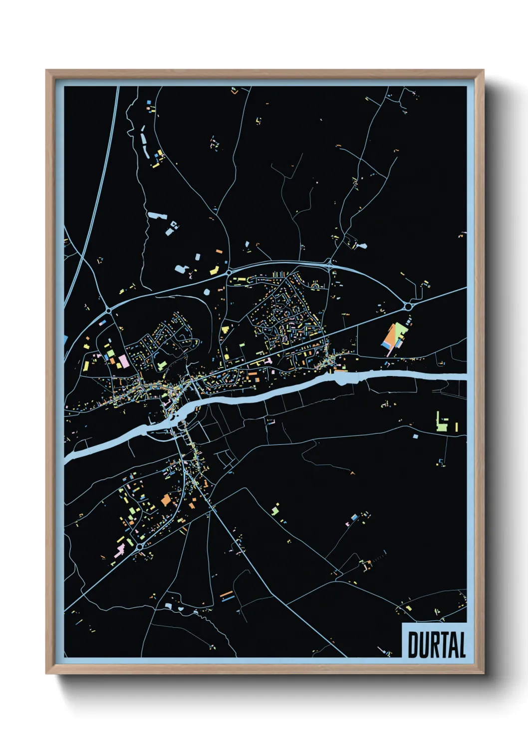 Une affiche de carte sur Durtal