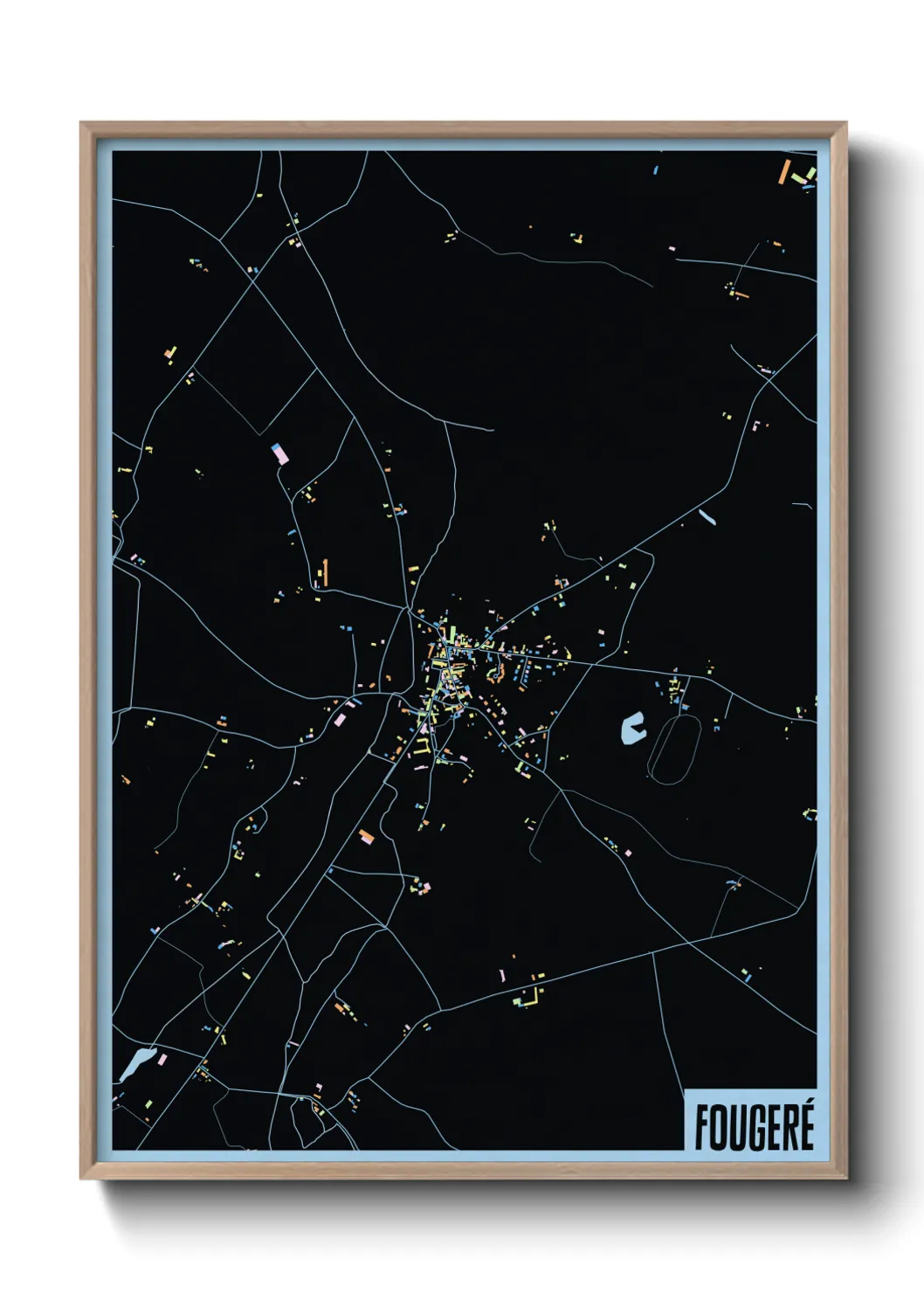 Une affiche de carte sur Fougeré