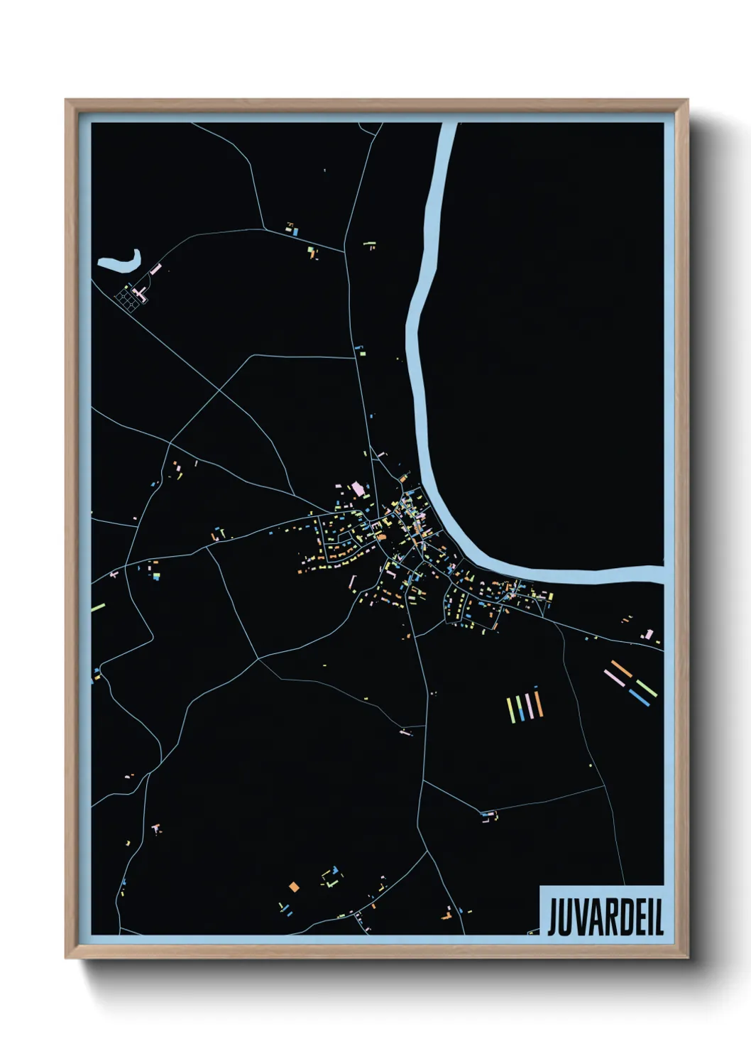 Une affiche de carte sur Juvardeil