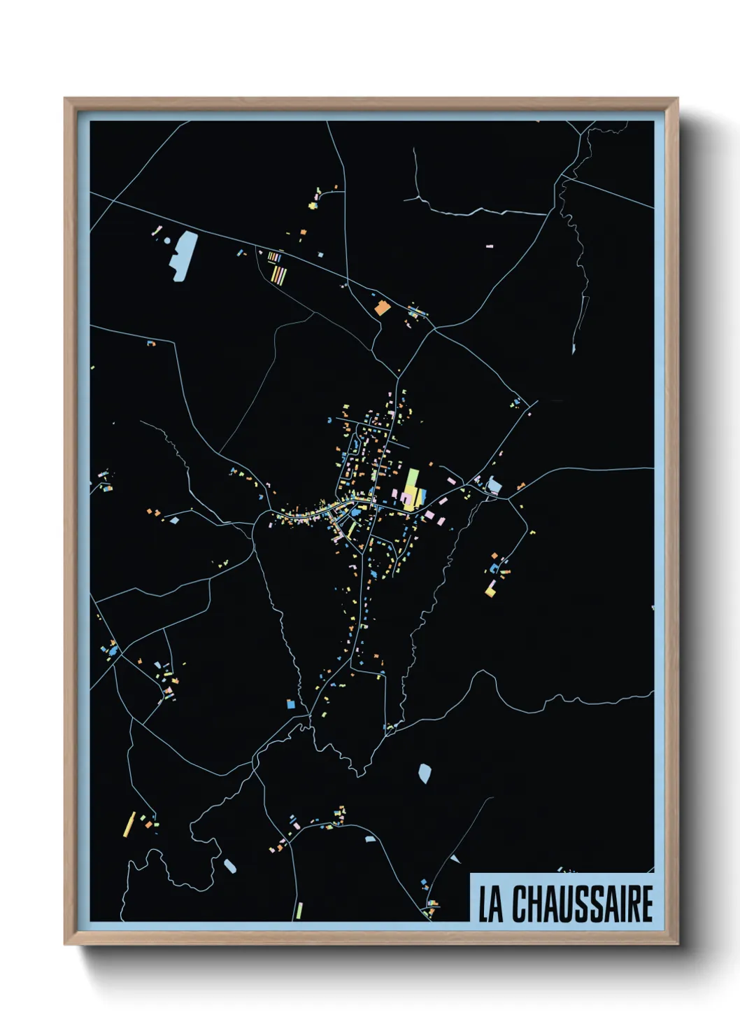 Une affiche de carte sur La Chaussaire