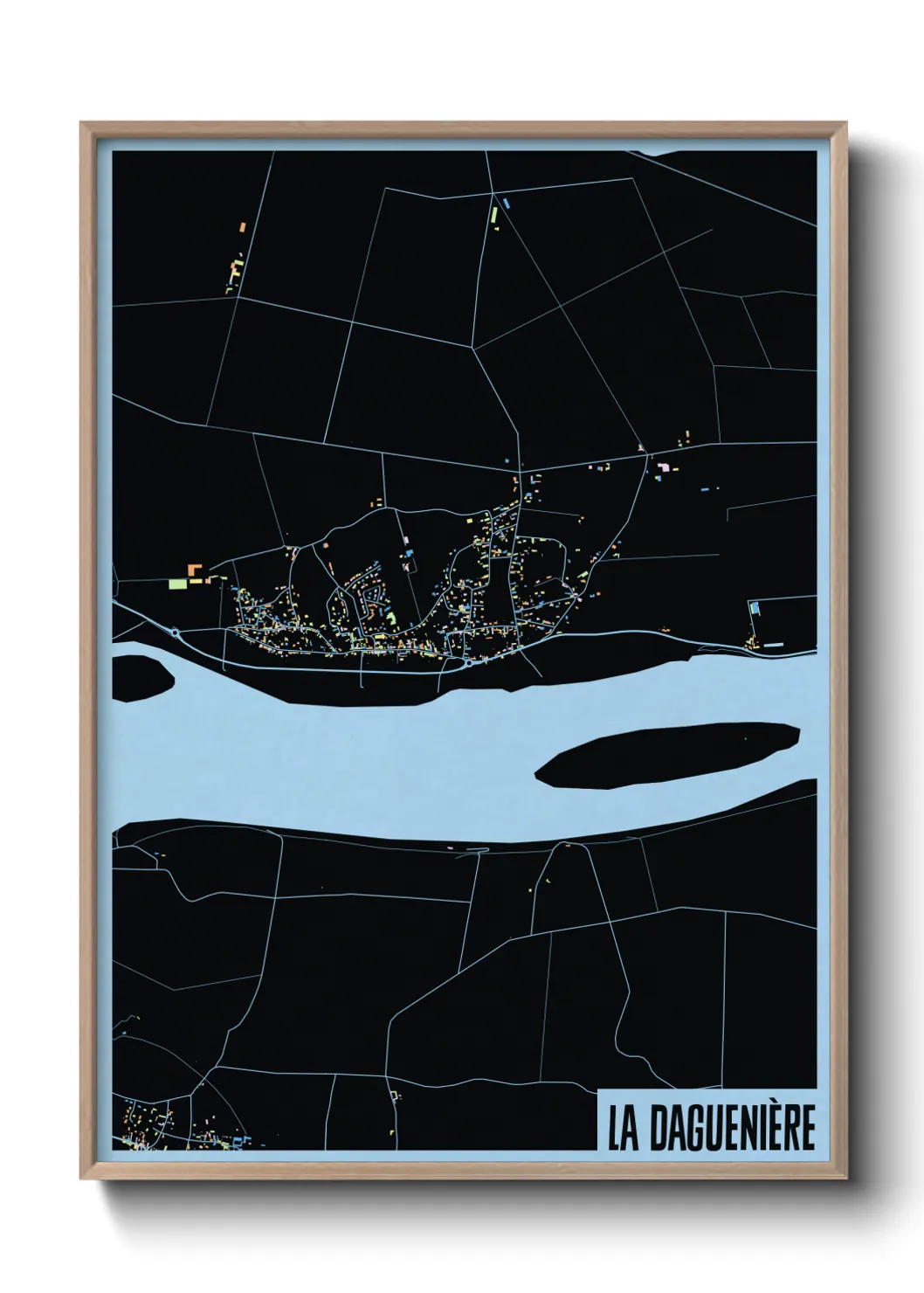 Une affiche de carte sur La Daguenière