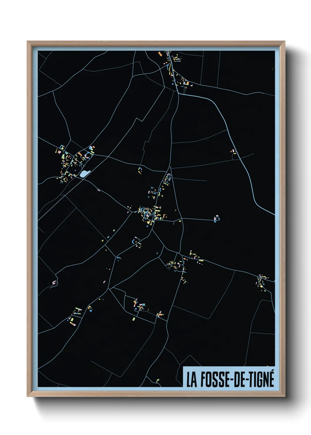 Une affiche de carte sur La Fosse-de-Tigné