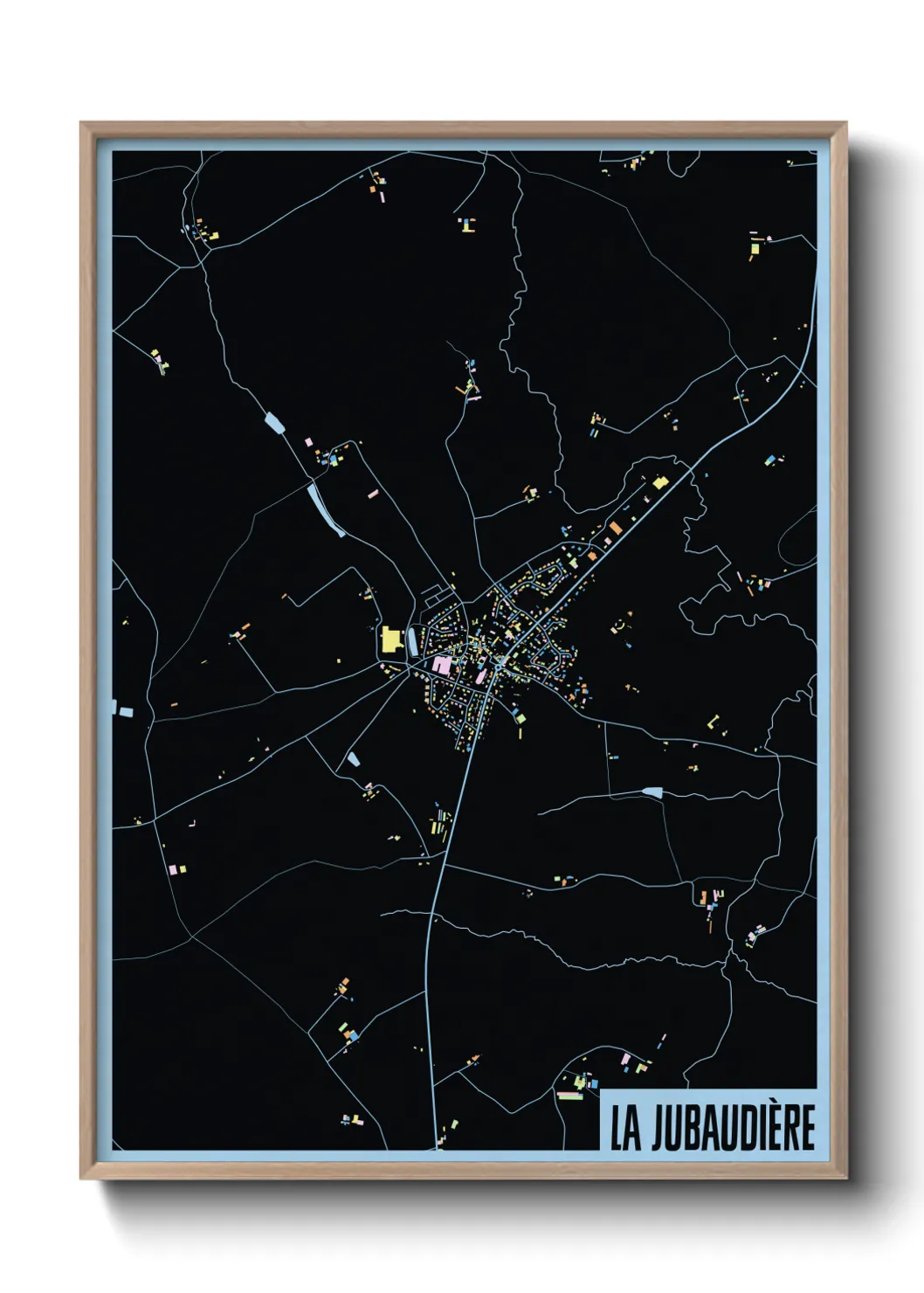 Une affiche de carte sur La Jubaudière