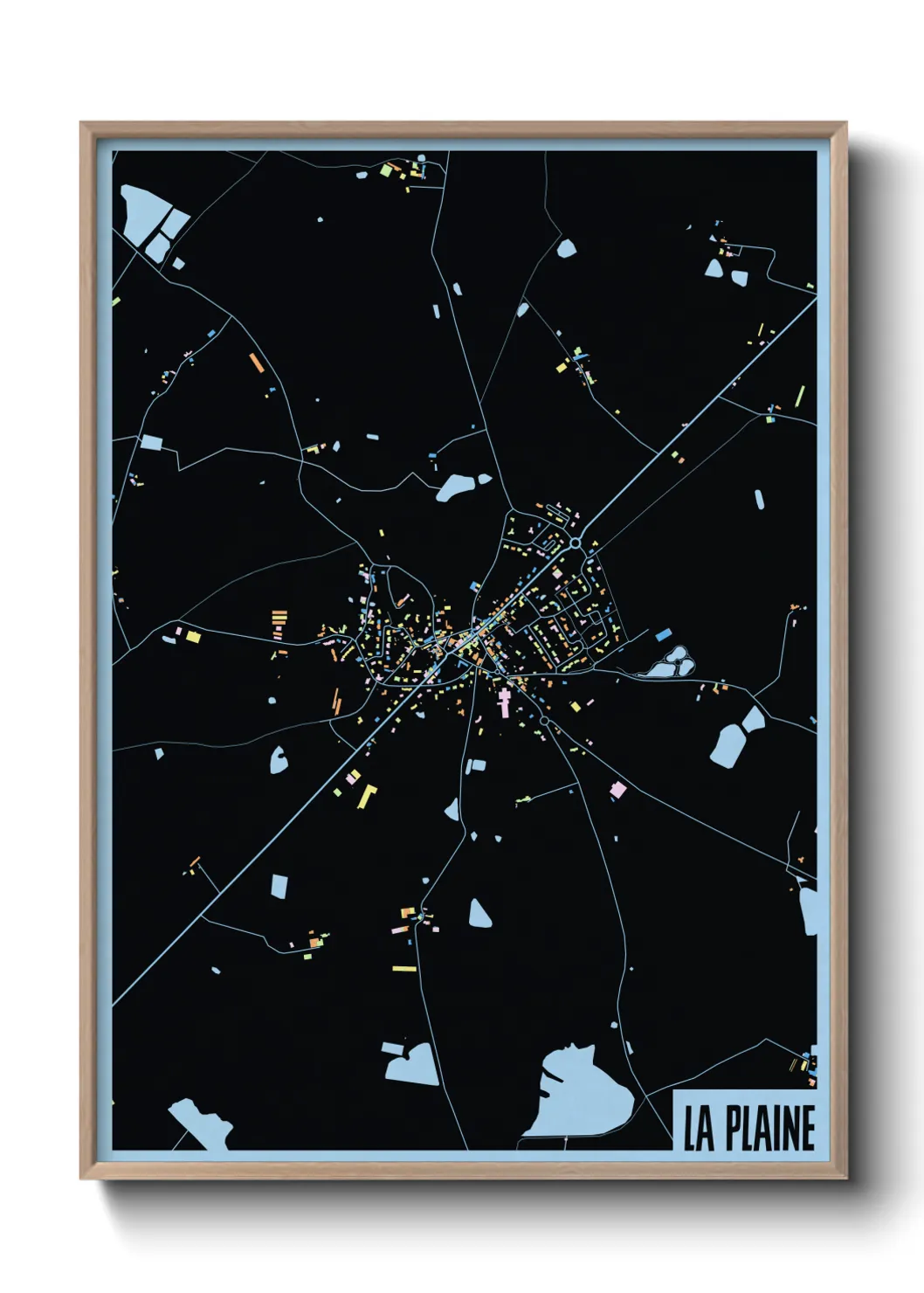 Une affiche de carte sur La Plaine