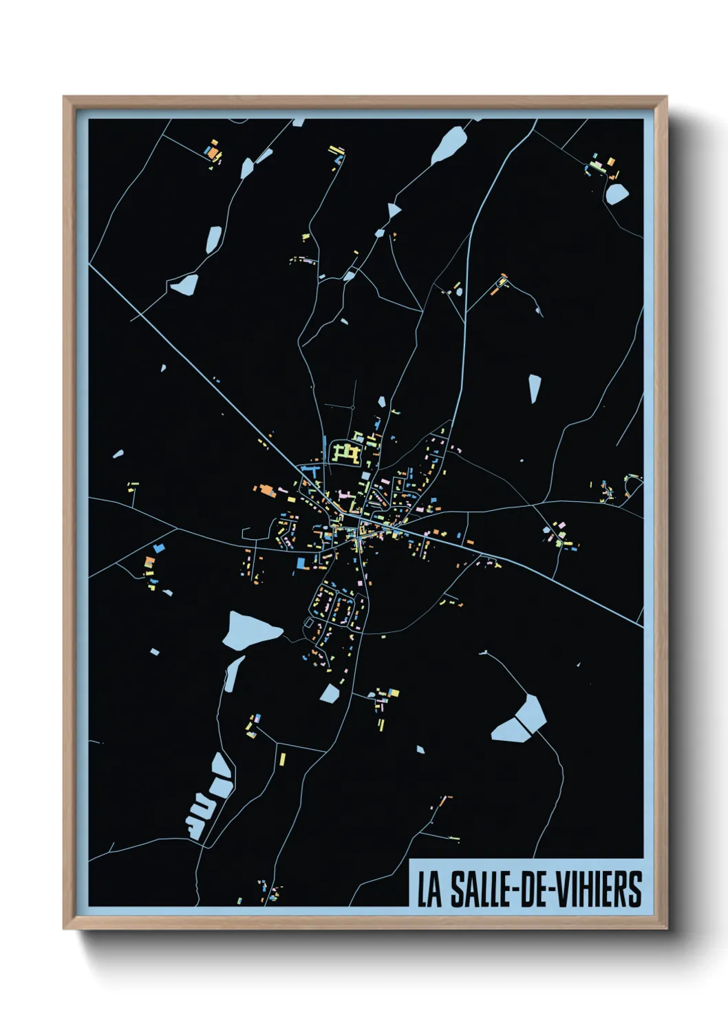 Une affiche de carte sur La Salle-de-Vihiers