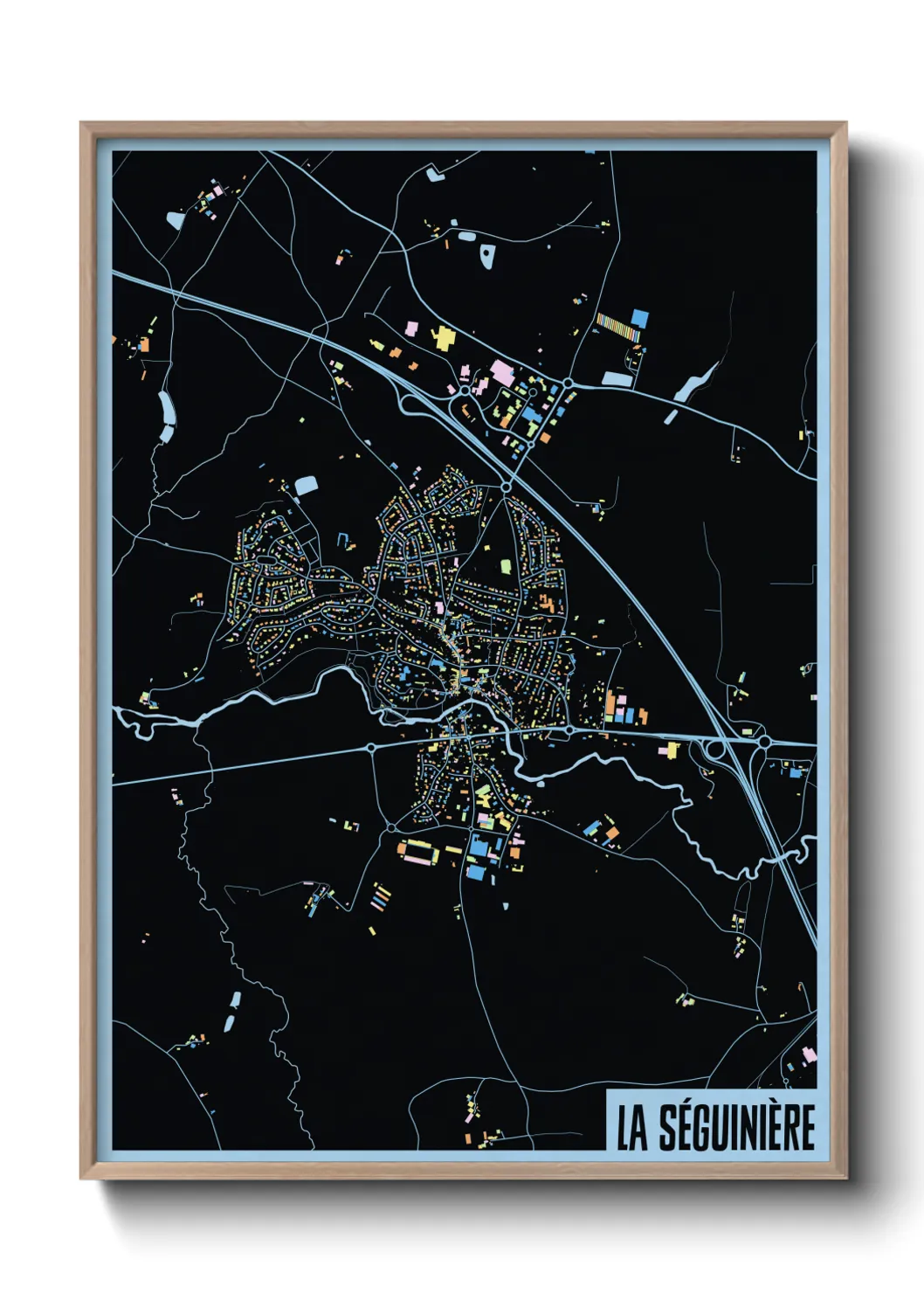 Une affiche de carte sur La Séguinière