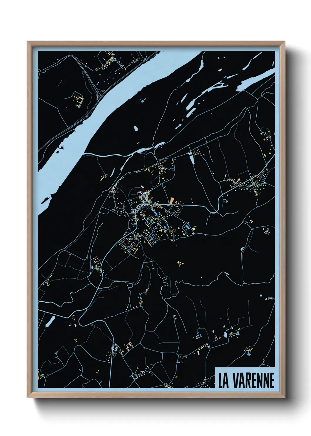 Une affiche de carte sur La Varenne