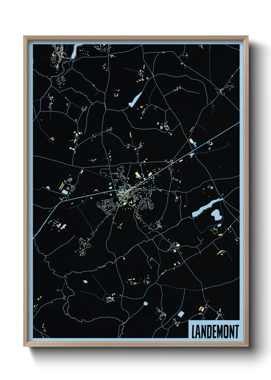 Une affiche de carte sur Landemont