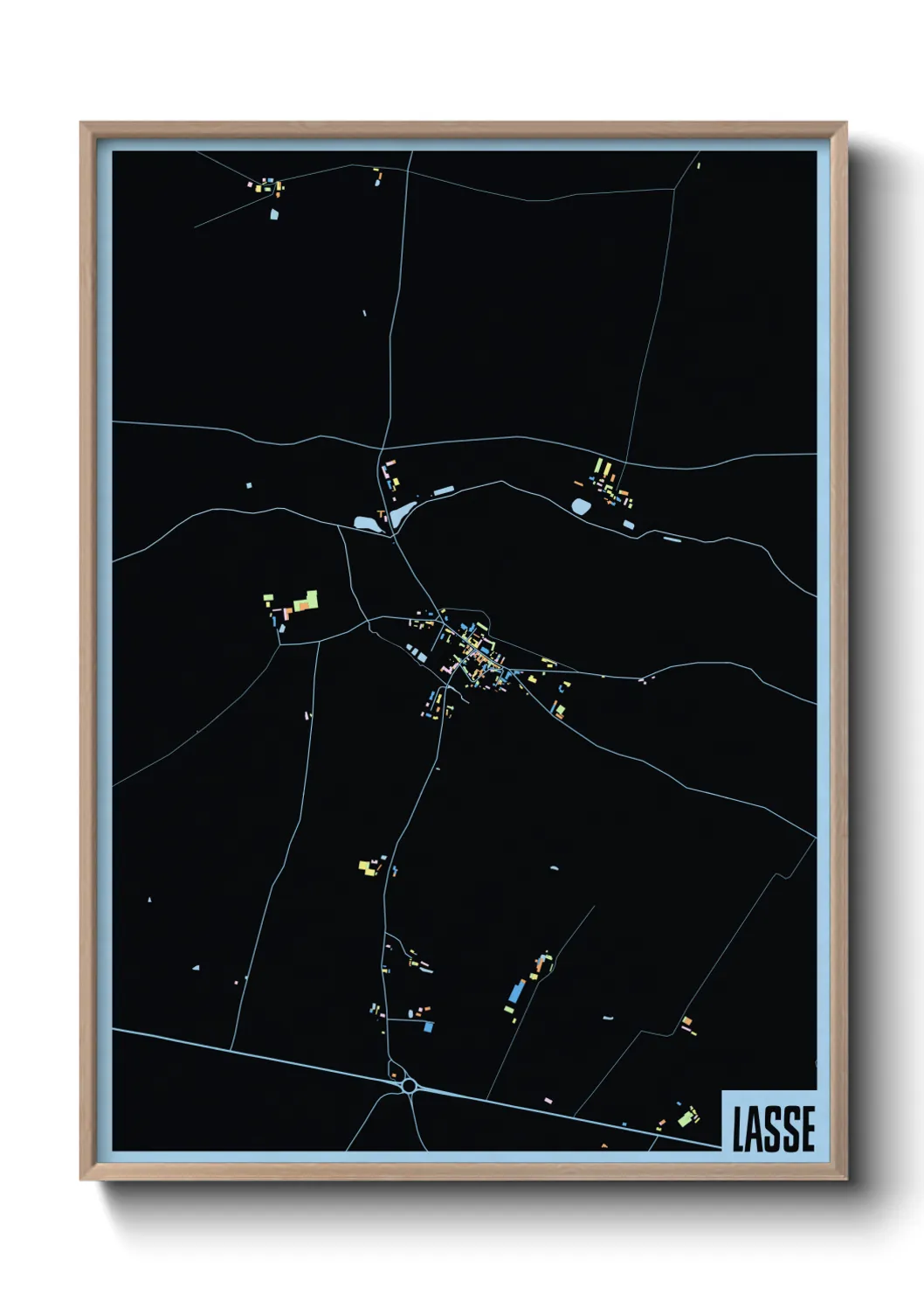 Une affiche de carte sur Lasse