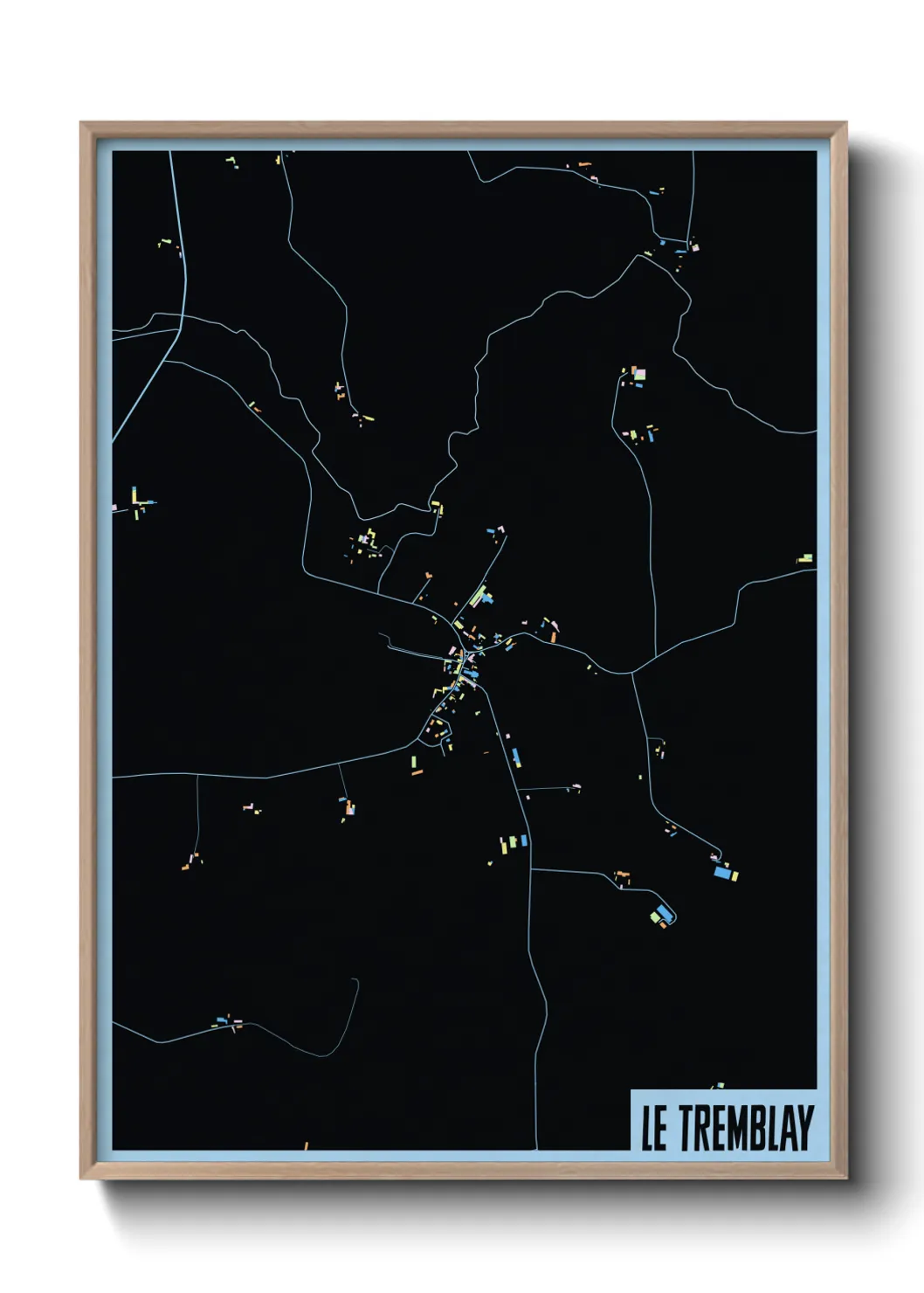 Une affiche de carte sur Le Tremblay