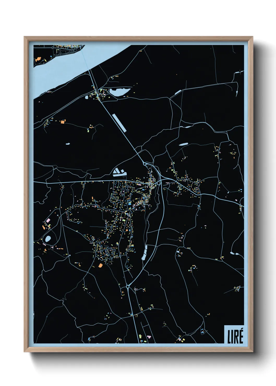 Une affiche de carte sur Liré