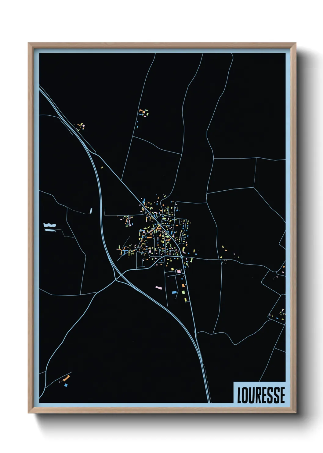 Une affiche de carte sur Louresse