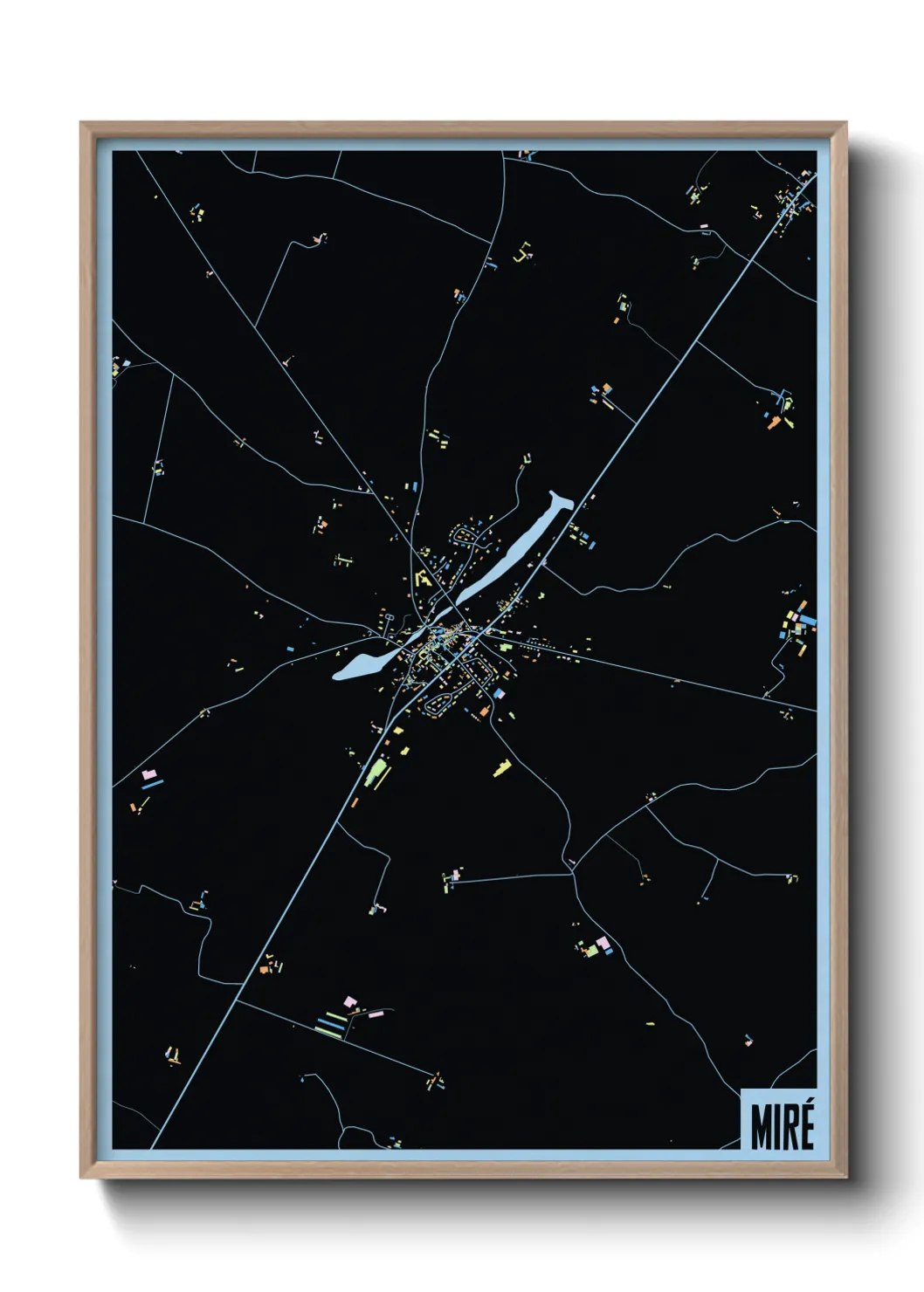 Une affiche de carte sur Miré