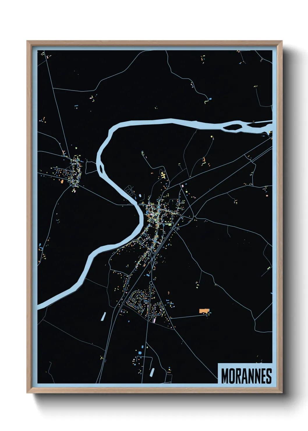 Une affiche de carte sur Morannes