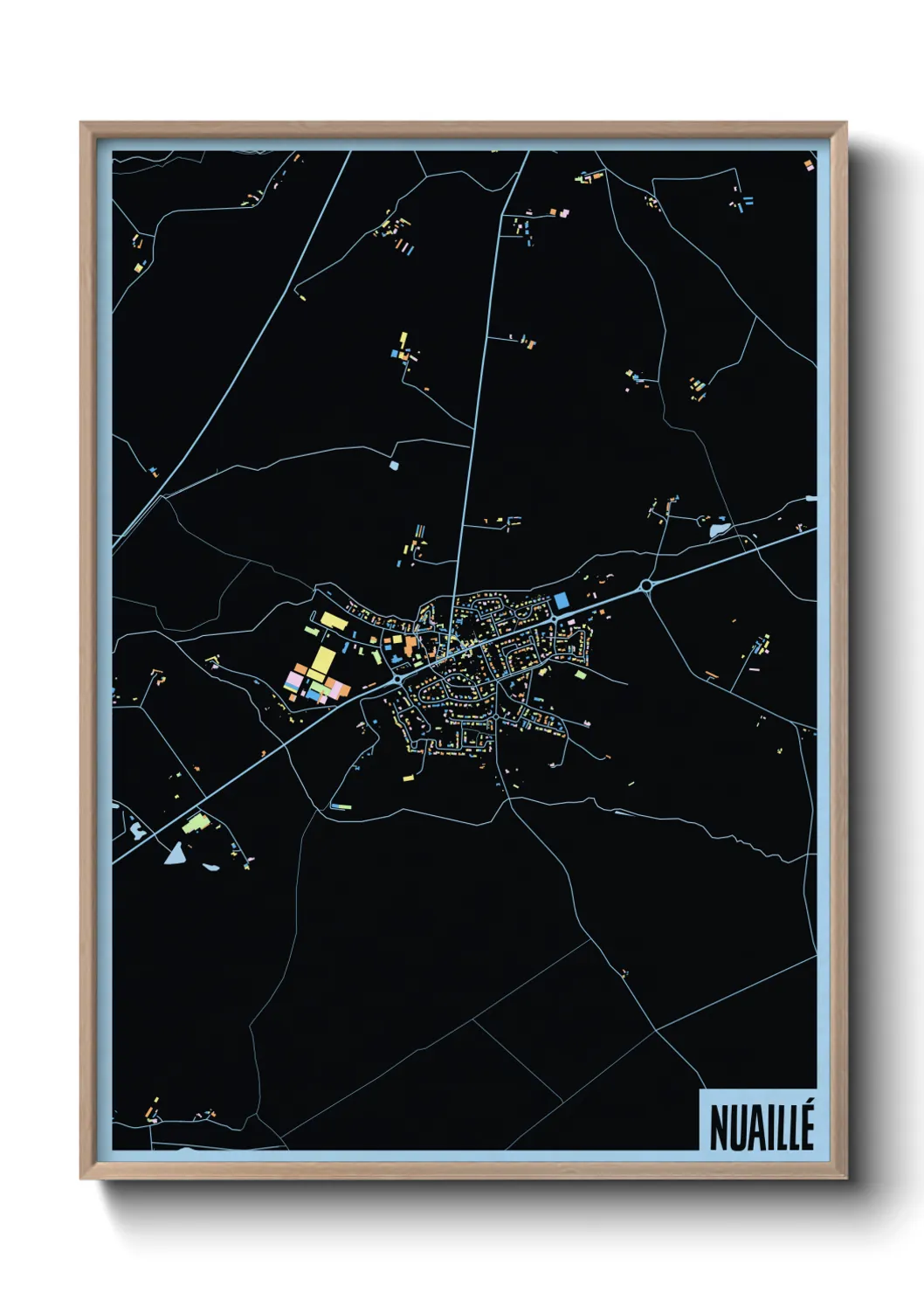 Une affiche de carte sur Nuaillé