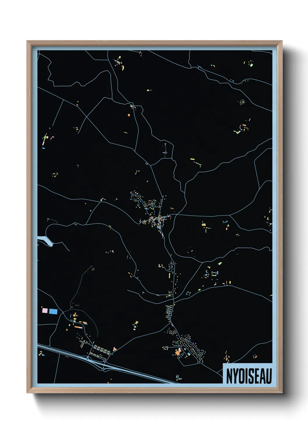 Une affiche de carte sur Nyoiseau