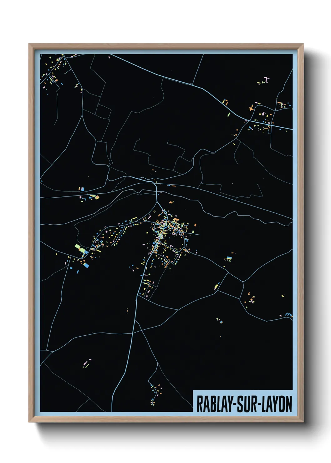 Une affiche de carte sur Rablay-sur-Layon