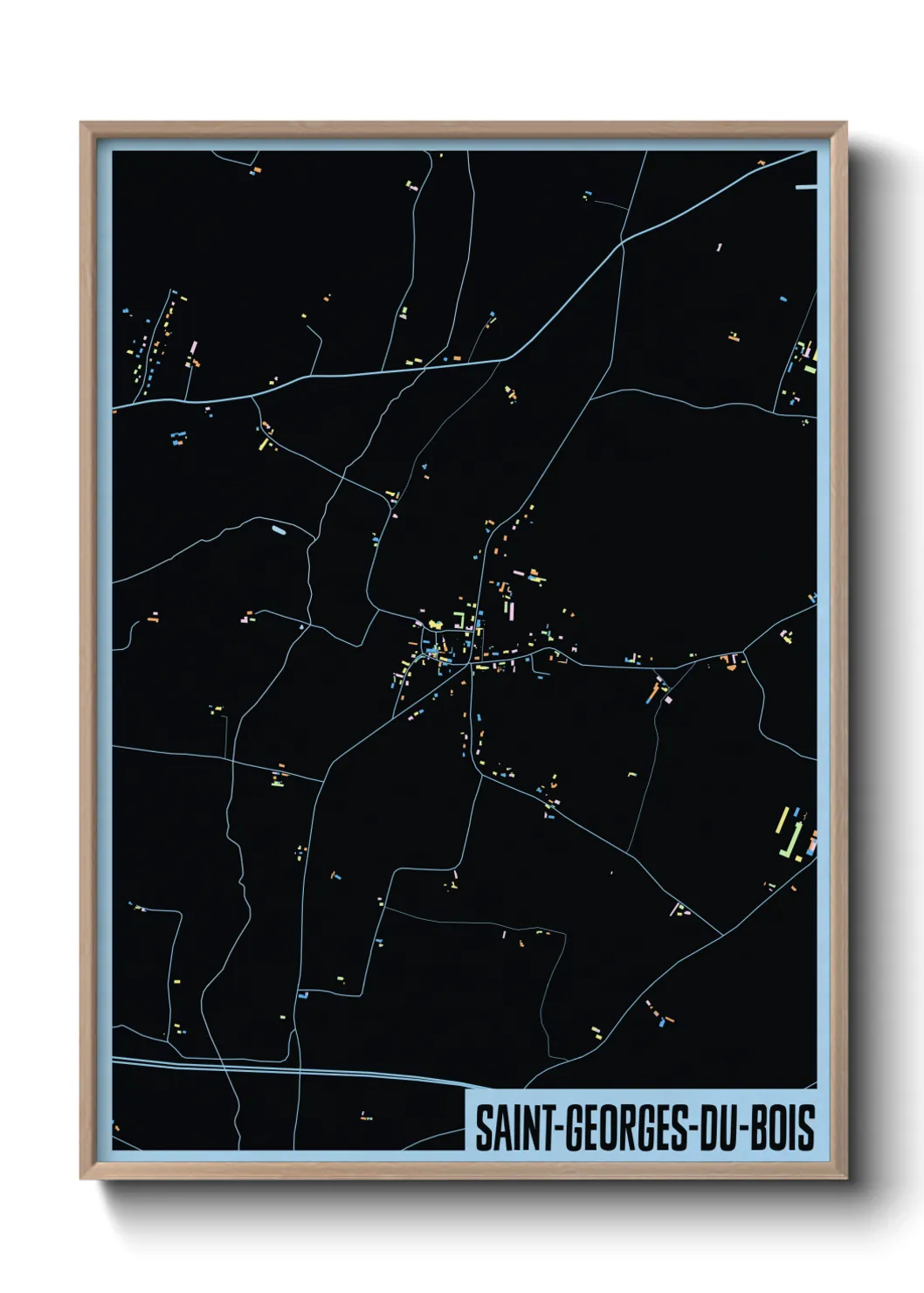 Une affiche de carte sur Saint-Georges-du-Bois