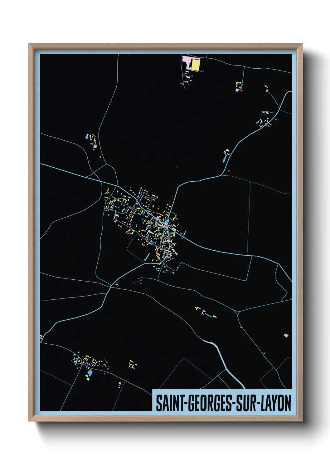 Une affiche de carte sur Saint-Georges-sur-Layon