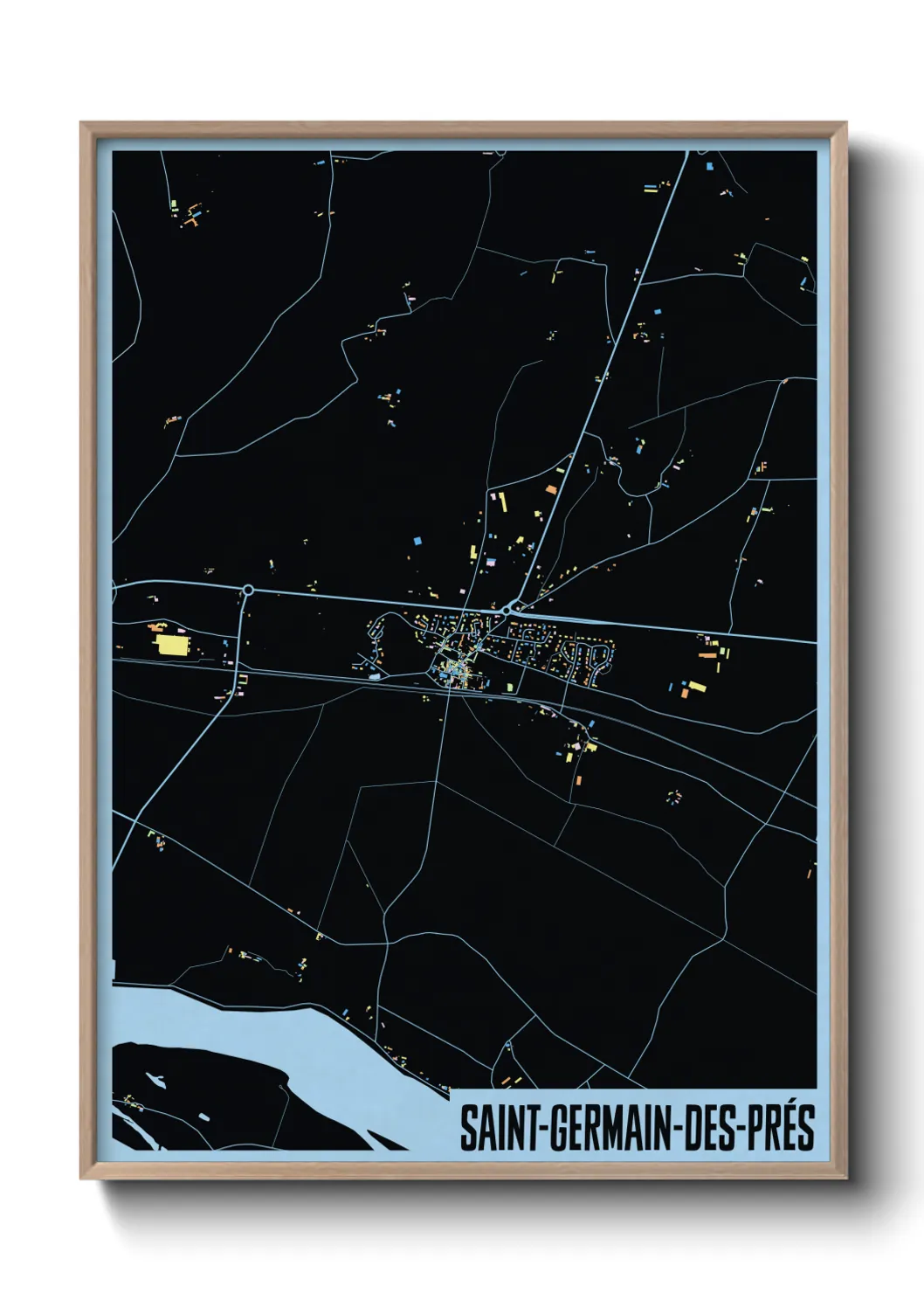 Une affiche de carte sur Saint-Germain-des-Prés