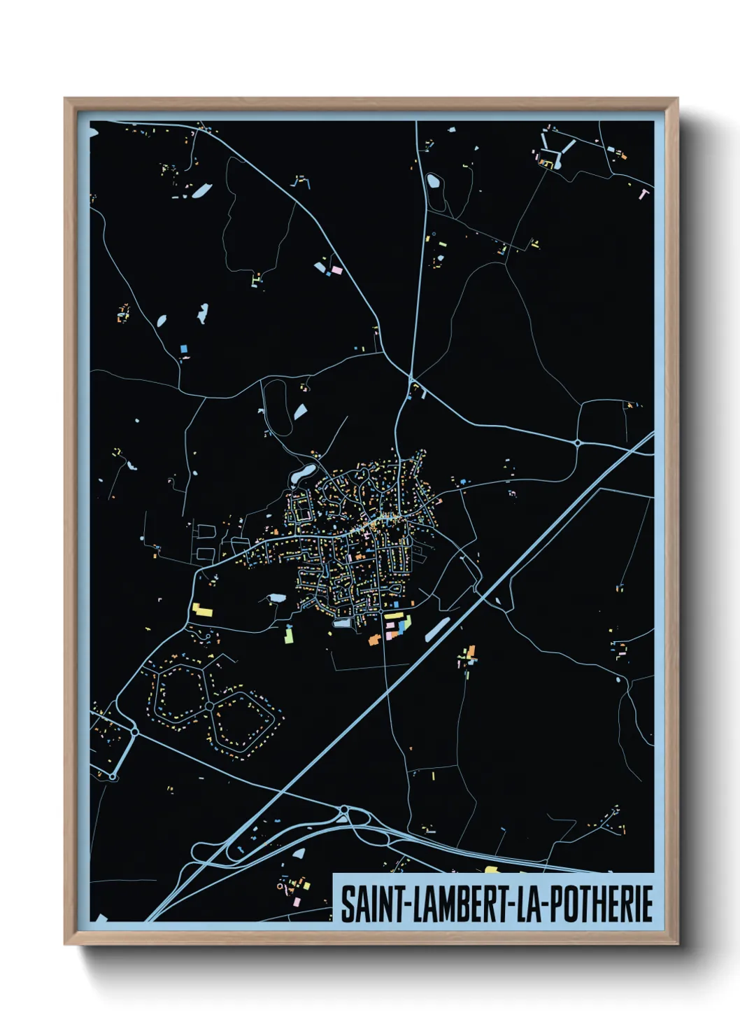 Une affiche de carte sur Saint-Lambert-la-Potherie