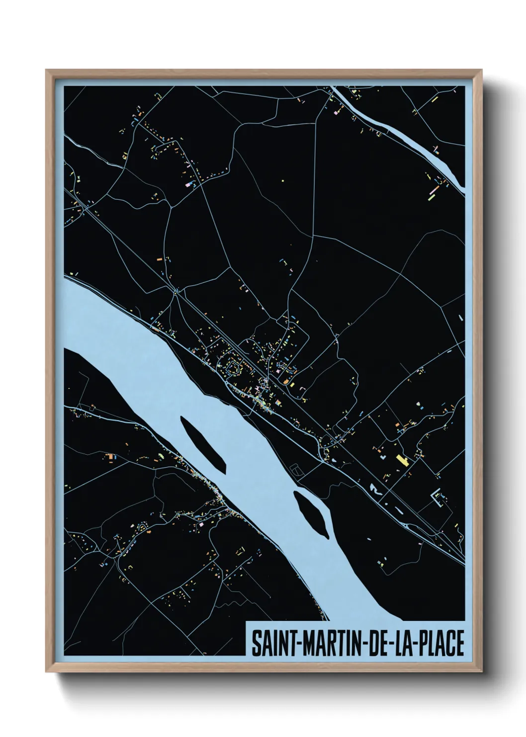 Une affiche de carte sur Saint-Martin-de-la-Place