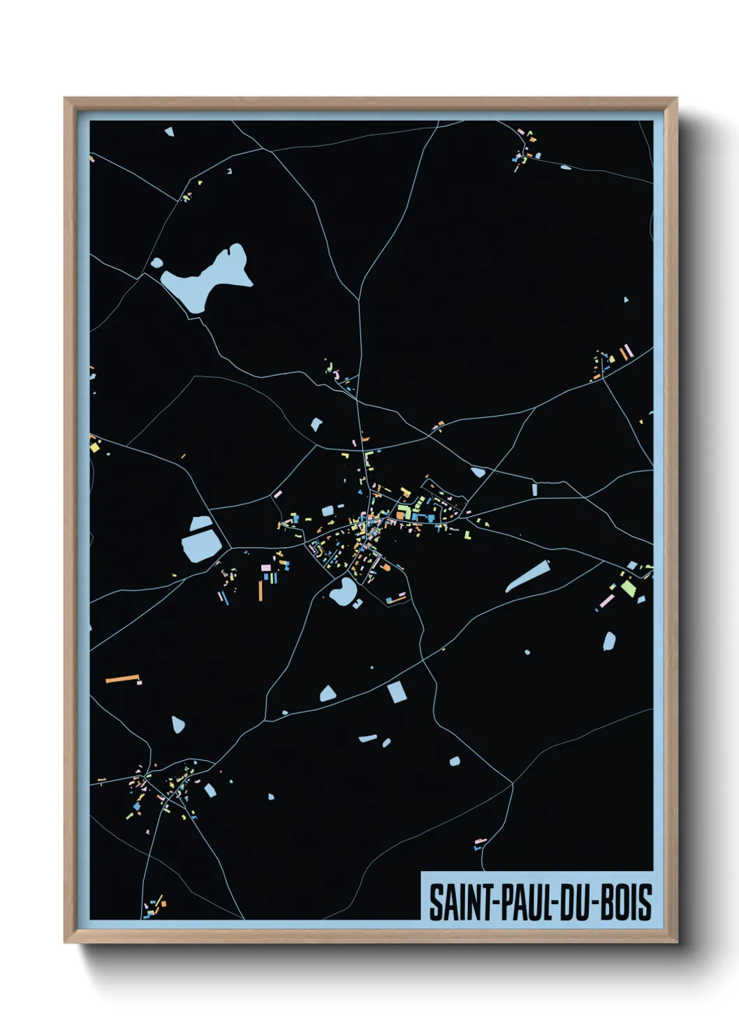 Un poster carteSaint-Paul-du-Bois