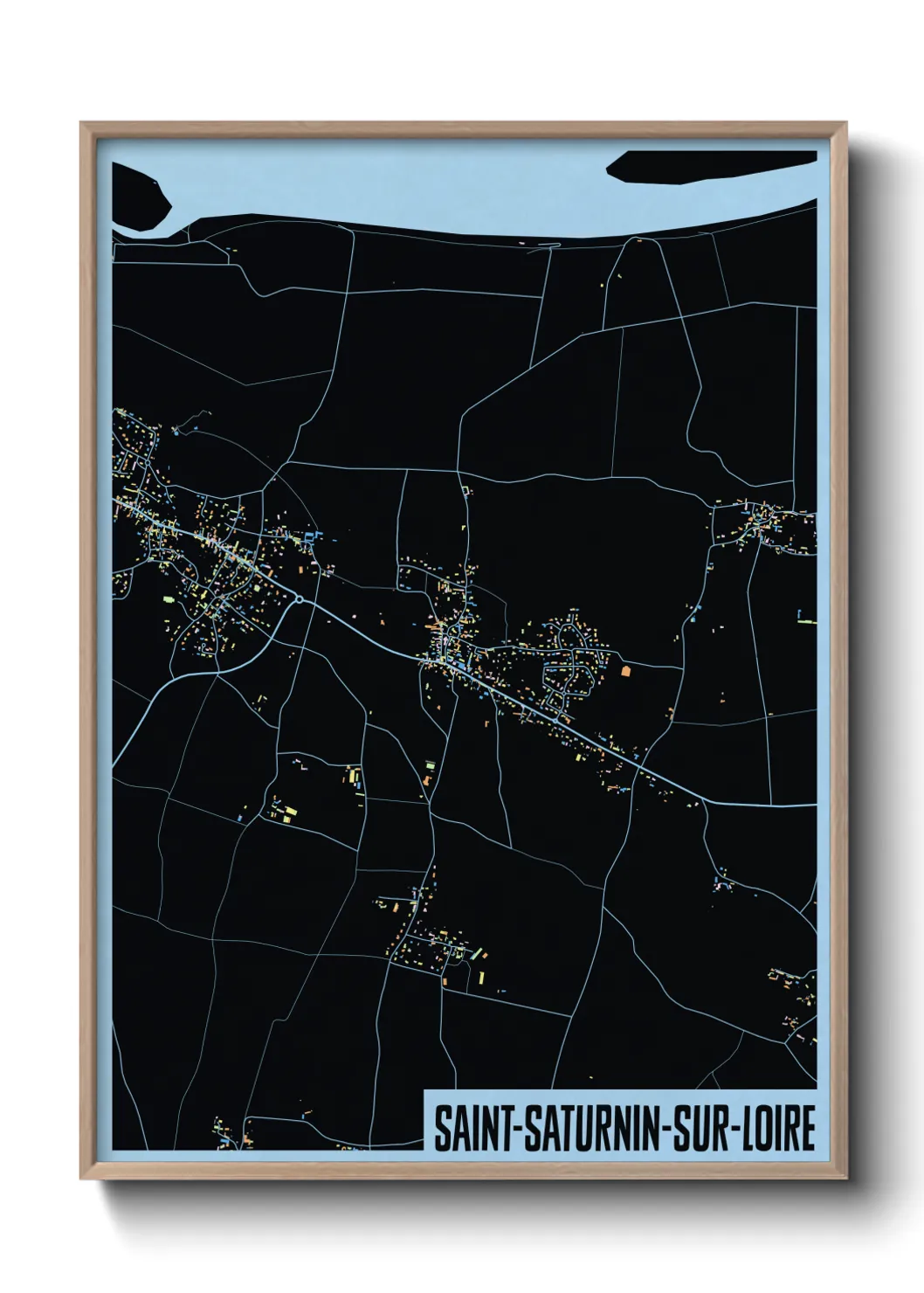 Un poster carteSaint-Saturnin-sur-Loire